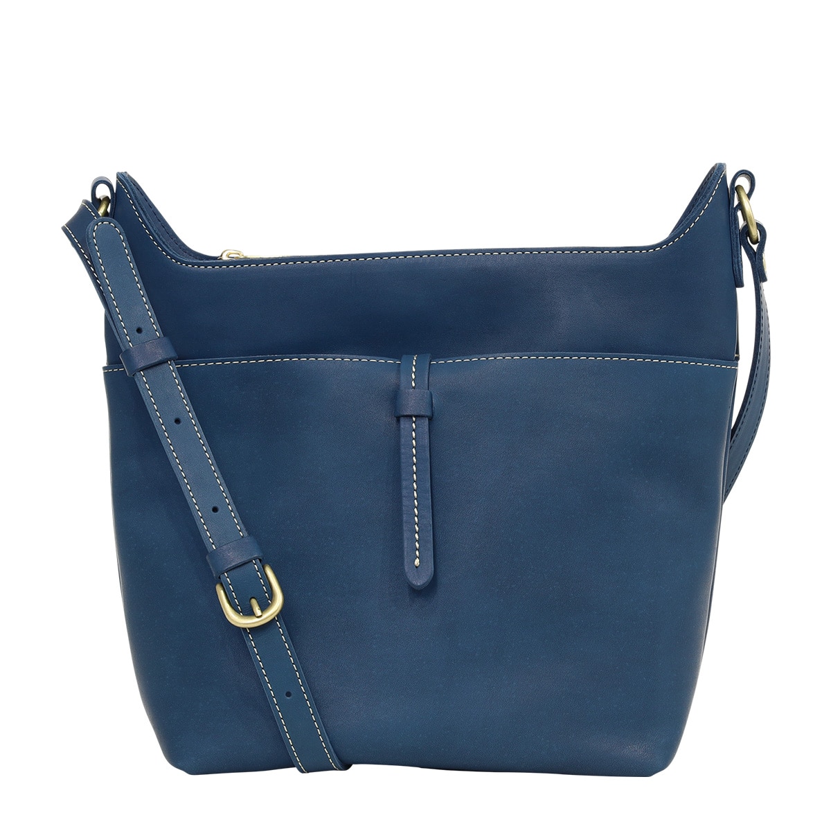 kissora キソラ ショルダーバッグ アマーレ レディース KIOB-132 縦型 牛革 日本製 ネイビー