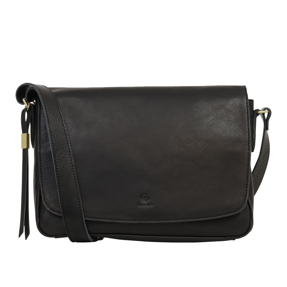 kissora キソラ ショルダーバッグ M オリーブヌメ KIOB-157 牛革 日本製 ブラック