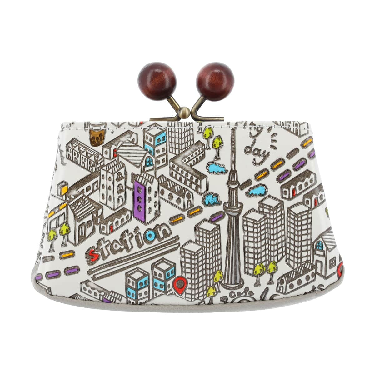 kissora キソラ 小銭入れ コインケース がま口 友禅文庫 本革 レディース KIPM-009 牛革 日本製 ミニウォレット TOKYO