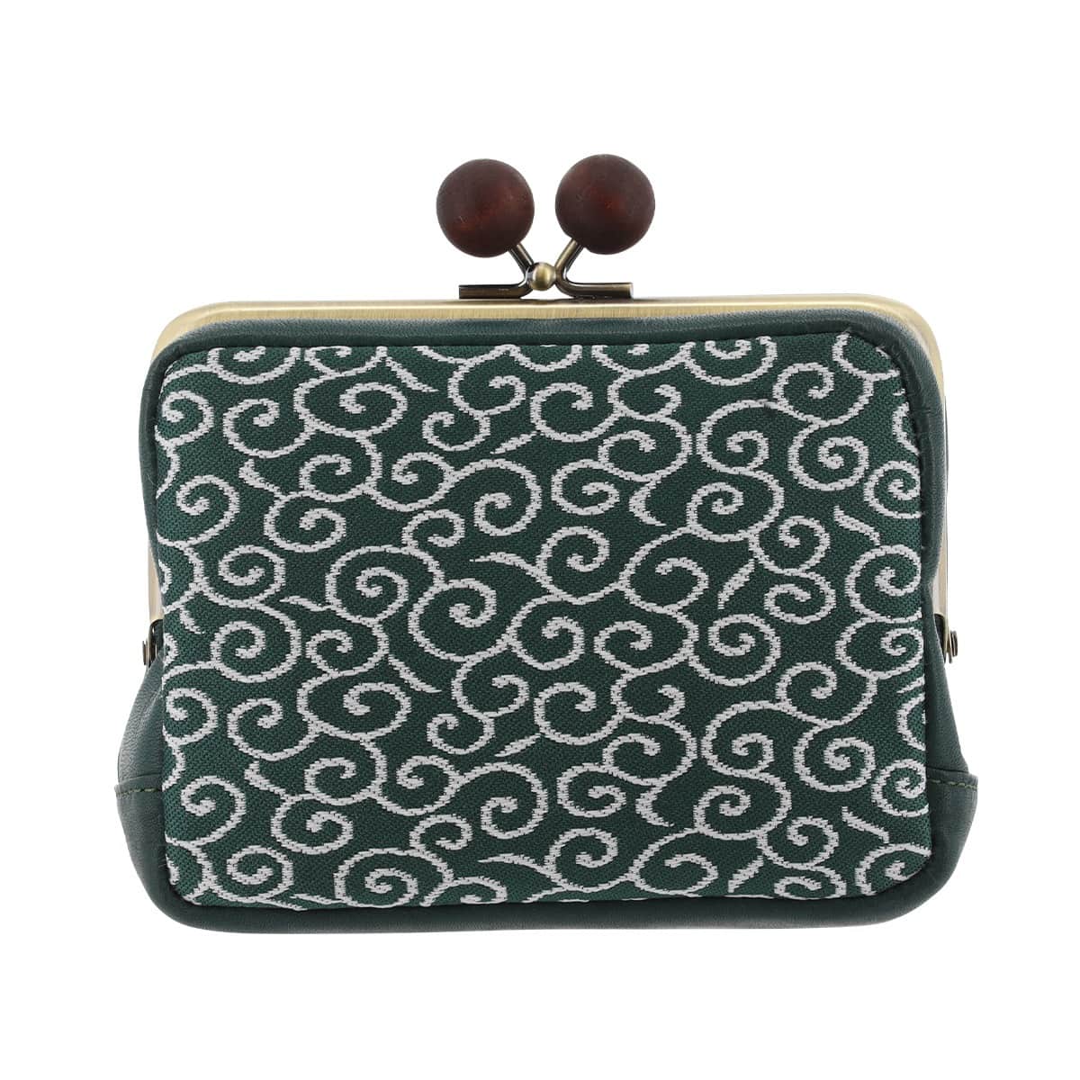 kissora キソラ 財布 がま口 KIPM-019 京織 唐草グリーン