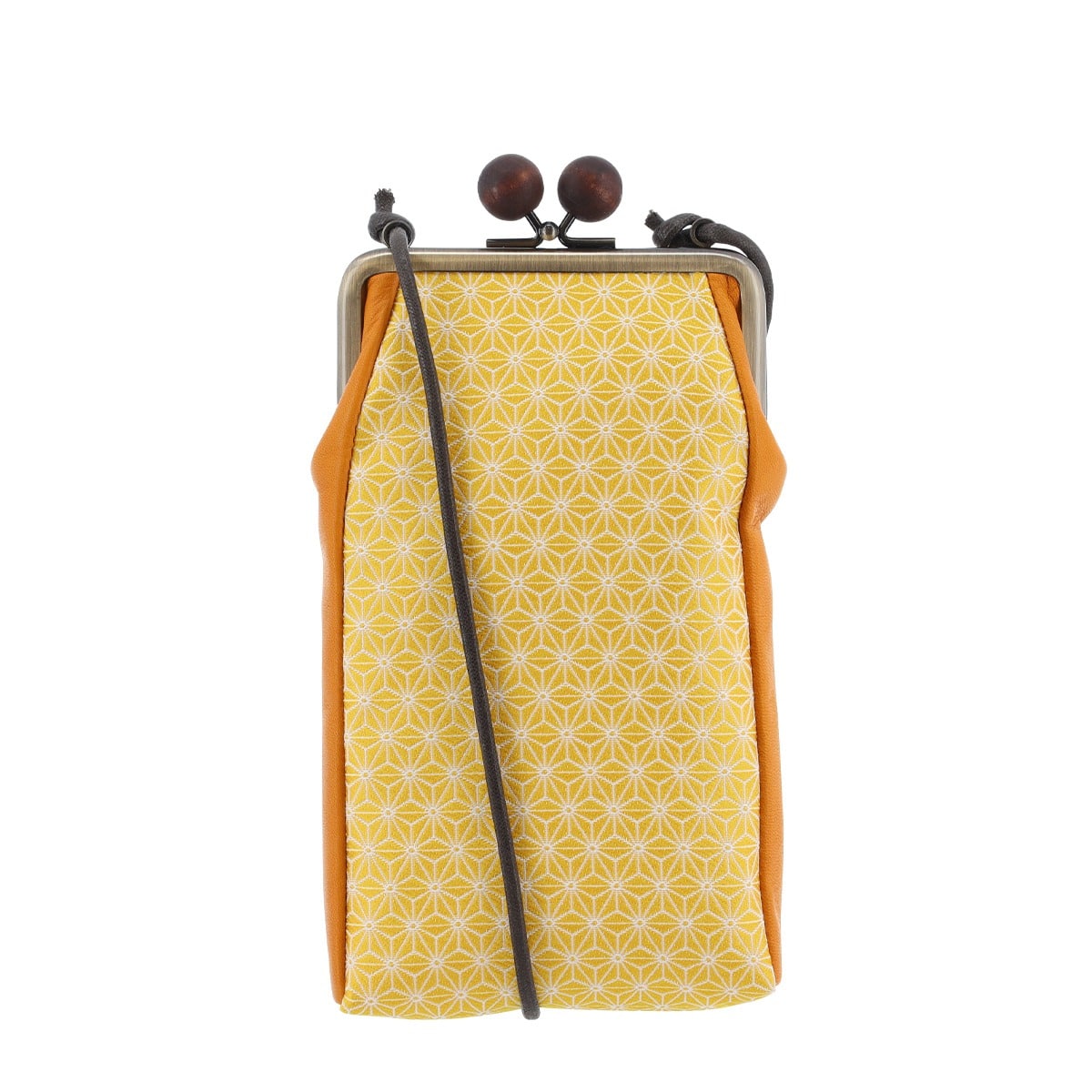 kissora キソラ スマホショルダー KIPM-021 京織 麻の葉イエロー