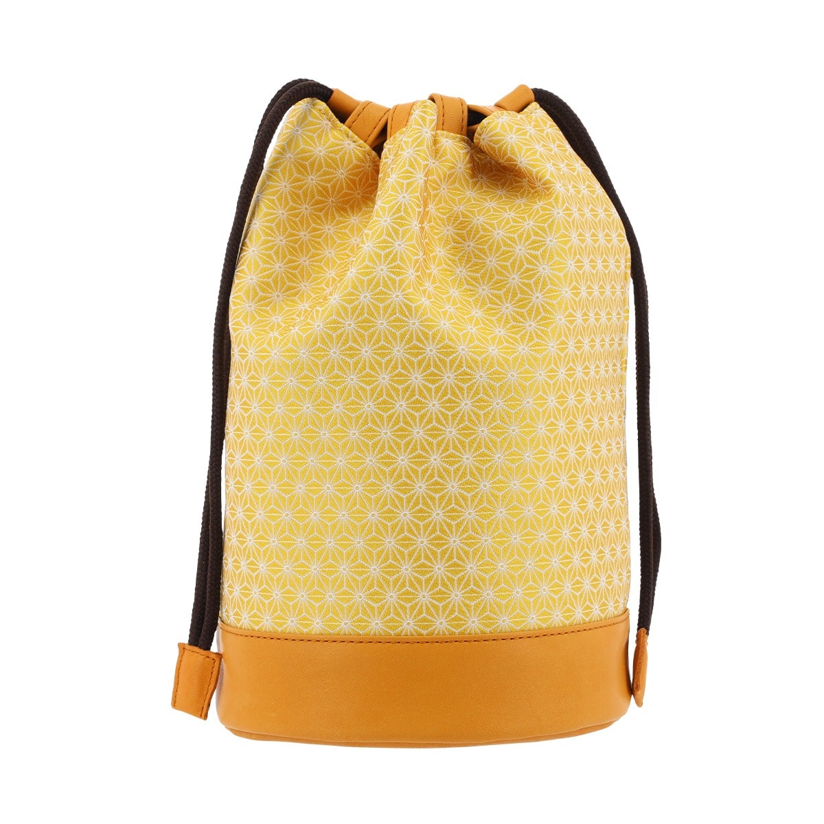 kissora キソラ 巾着バッグ 信玄袋 KIPM-022 京織 麻の葉イエロー