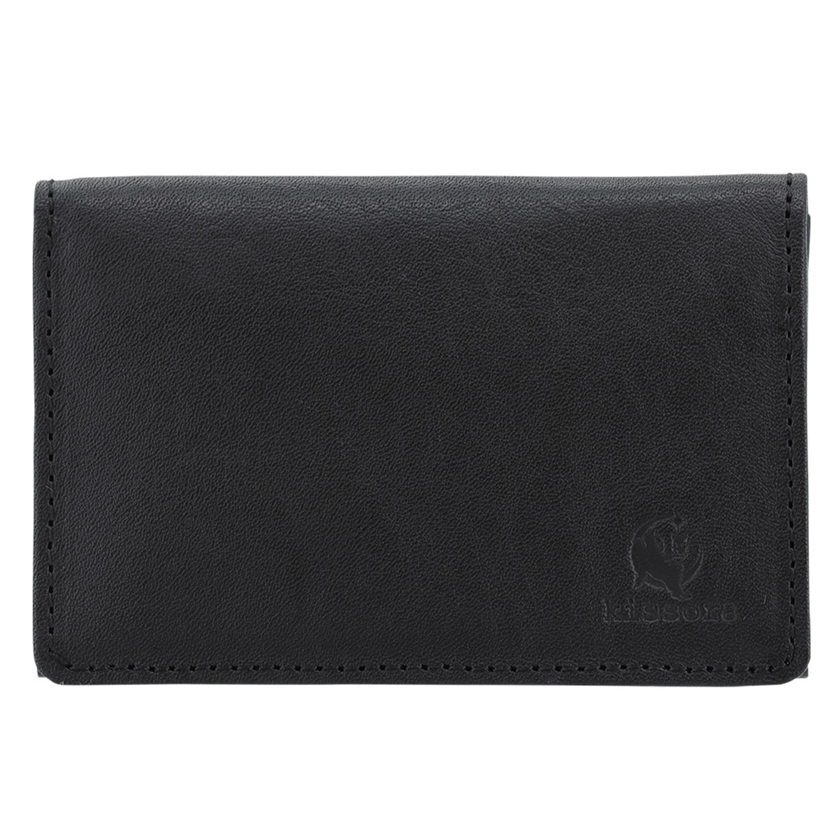 kissora キソラ 名刺入れ カードケース 本革 セラゾール レディース KIPT-041 日本製 カード入れ 牛革 レザー シンプル 大人 上品 ブラック