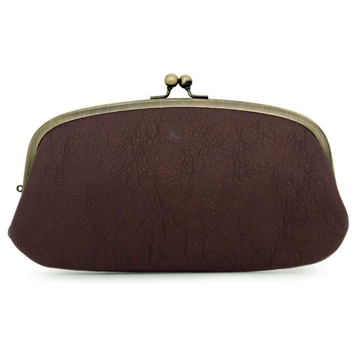 kissora キソラ 長財布 日本製 本革 レザー がま口財布 大容量 レディース KIPT-063 チョコ