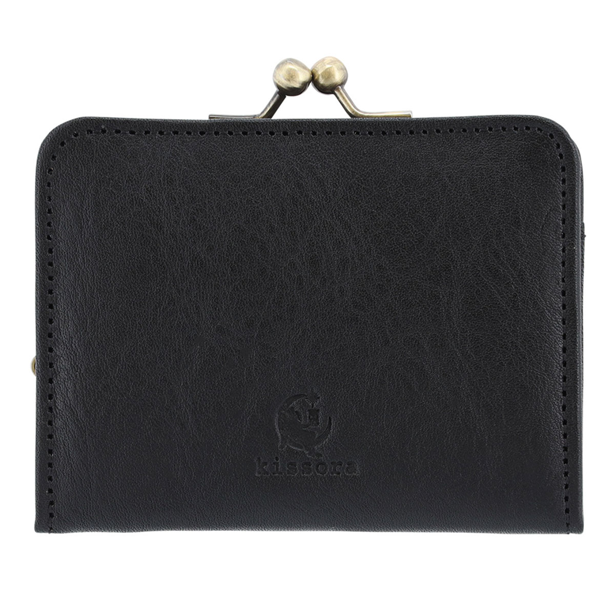 kissora キソラ コインケース KIPT-065 Celazole セラゾール ガマ口 小銭入れ ブラック