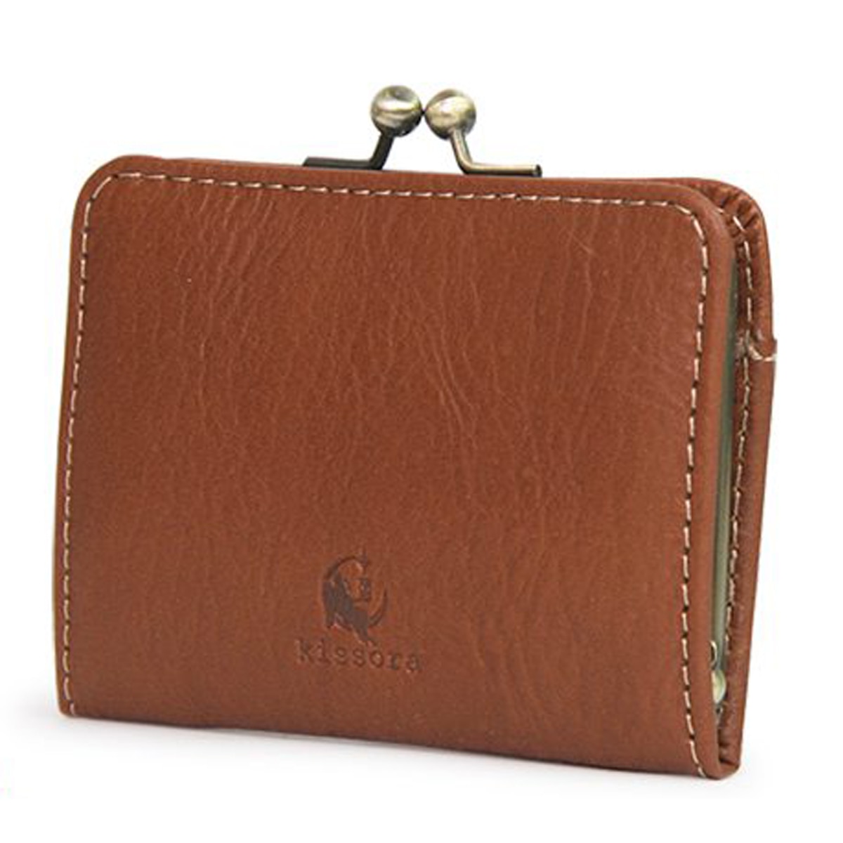 kissora キソラ コインケース KIPT-065 Celazole セラゾール ガマ口 小銭入れ キャメル