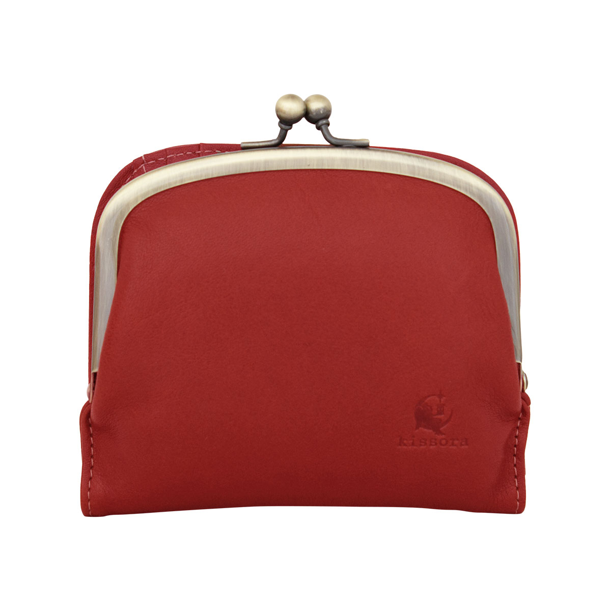 kissora キソラ 二つ折り財布 レディース 本革 KIPT-080 Celazole セラゾール がま口 レッド