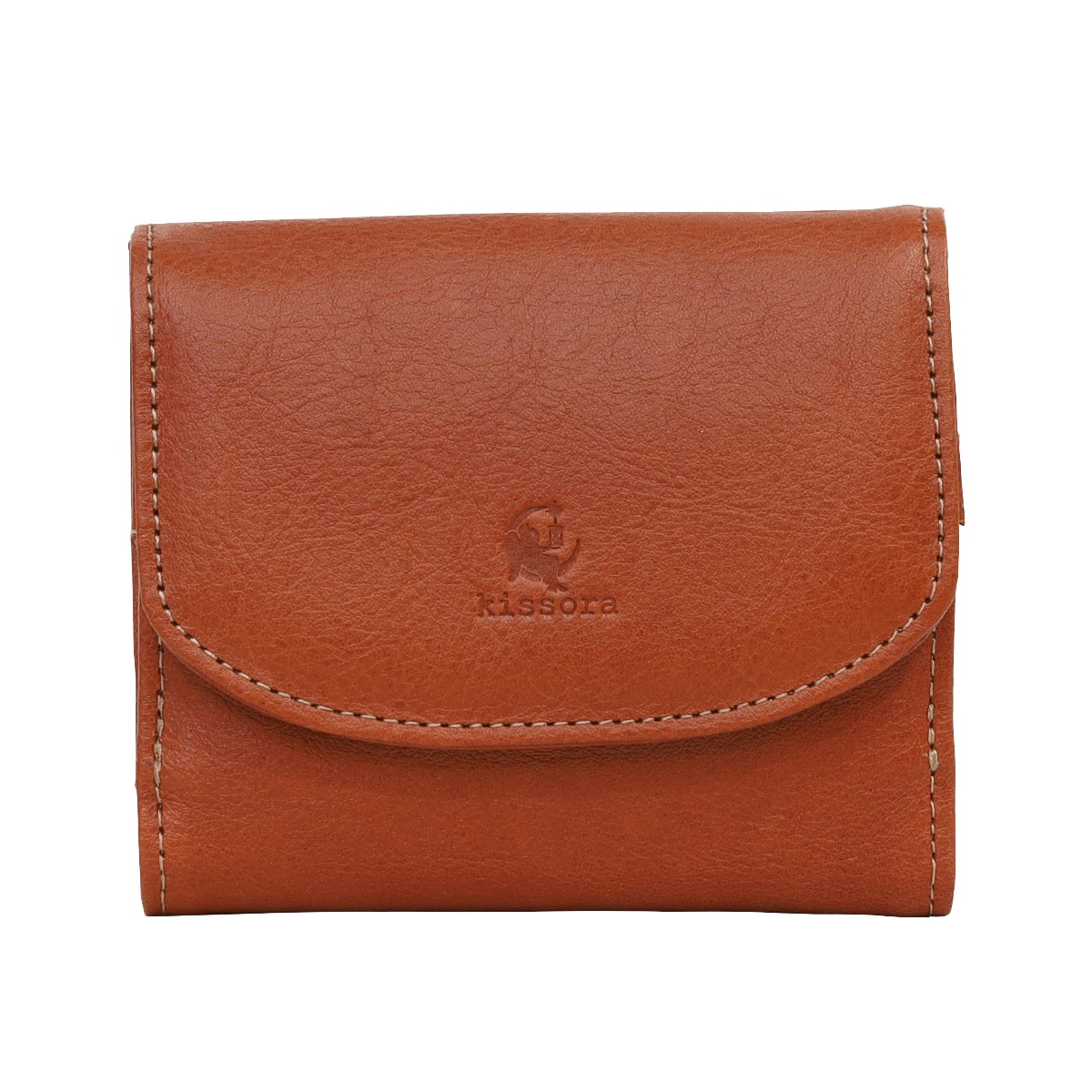 kissora キソラ 二つ折り財布 本革 セラゾール KIPT-098 ミニ財布 牛革 日本製 レザー キャメル