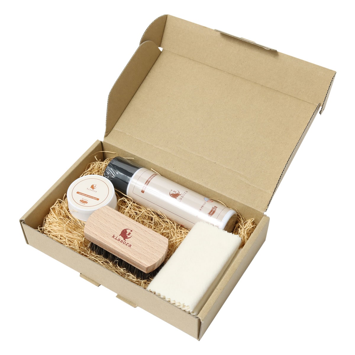 kissora キソラ レザーケアセット 4点セット KIRD-006 防水スプレー レザークリーム 革 お手入れ メンテナンス ケア用品 ケアセット