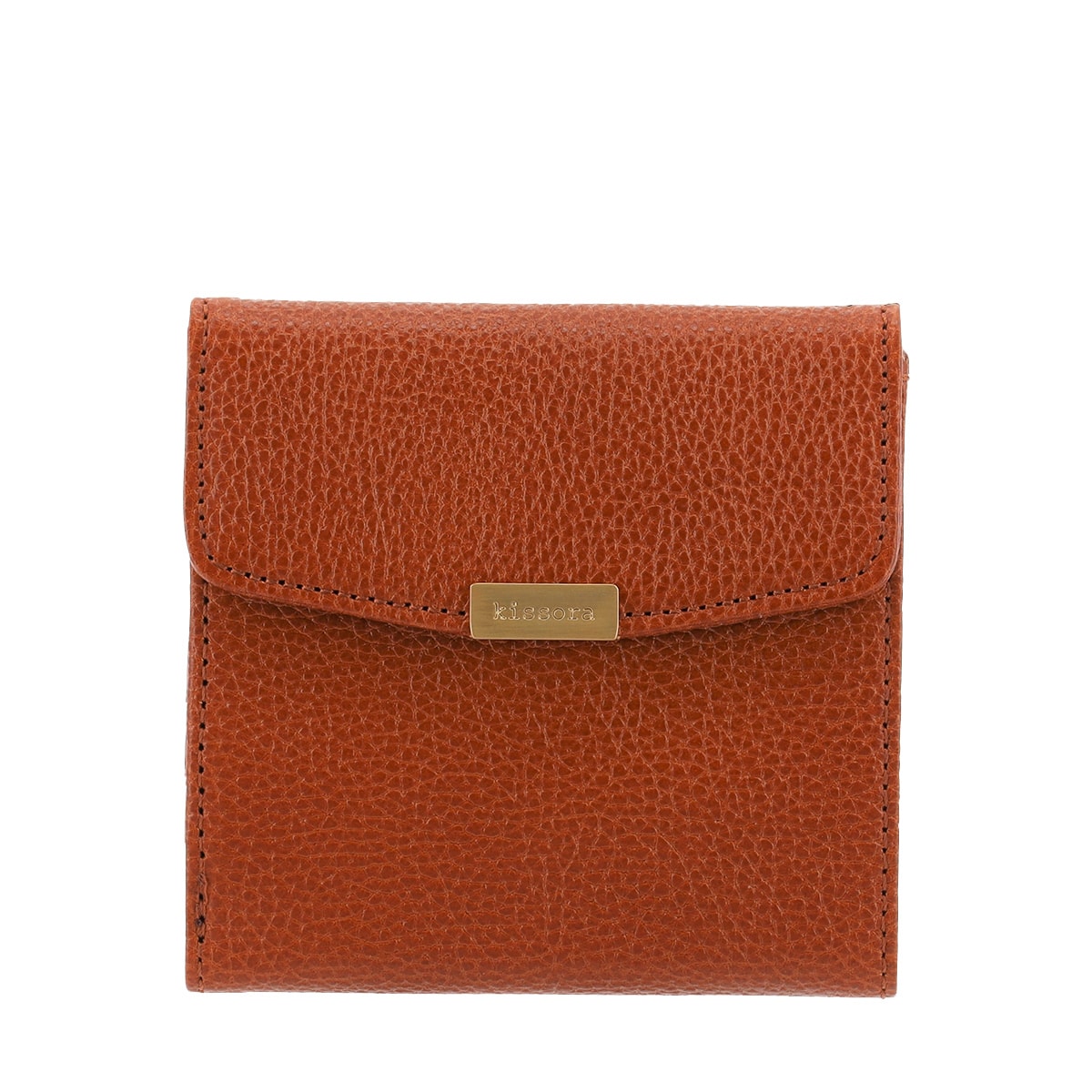kissora キソラ 二つ折り財布 ソリド KISP-003 札入れ 小銭入れ 牛革 日本製 キャメル