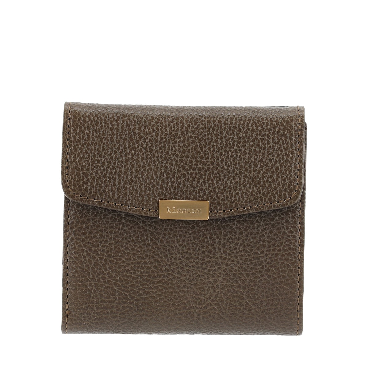 kissora キソラ 二つ折り財布 ソリド KISP-003 札入れ 小銭入れ 牛革 日本製 グレー