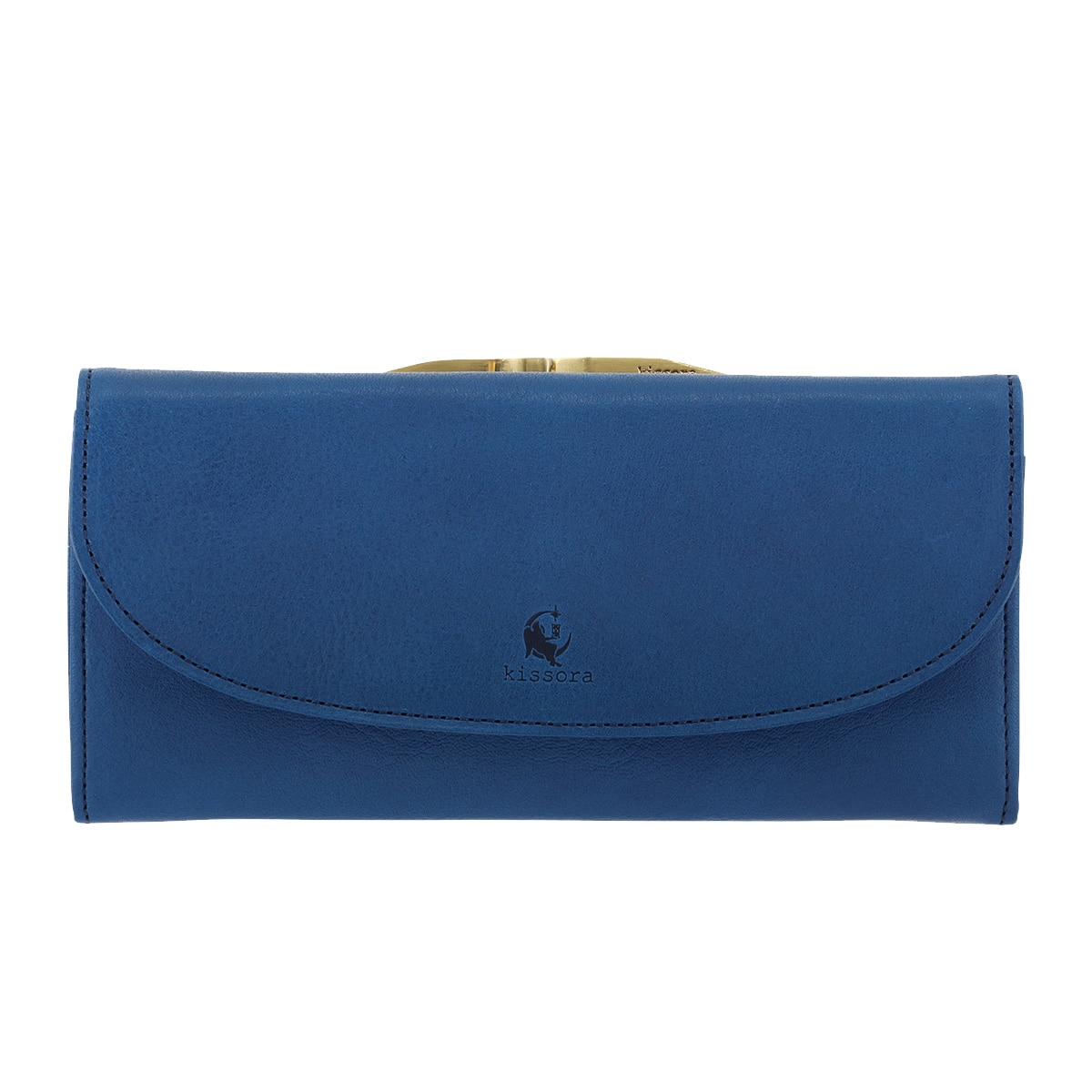 kissora キソラ 長財布 ベリッシマ KISP-005 口金 札入れ 小銭入れ 牛革 日本製 ブルー