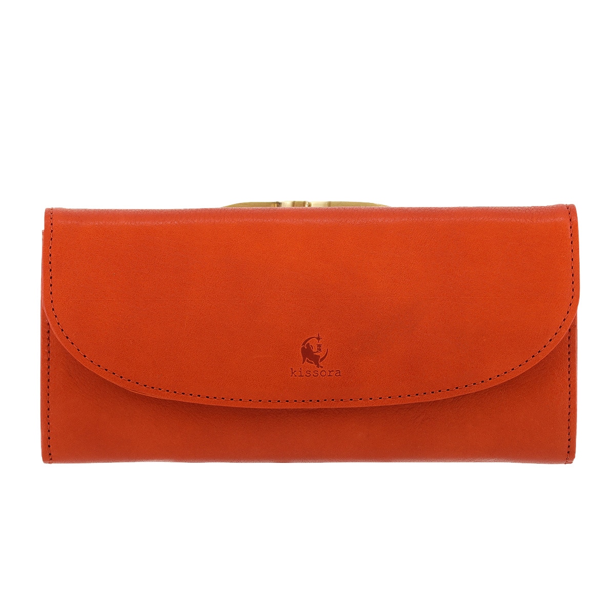 kissora キソラ 長財布 ベリッシマ KISP-005 口金 札入れ 小銭入れ 牛革 日本製 オレンジ