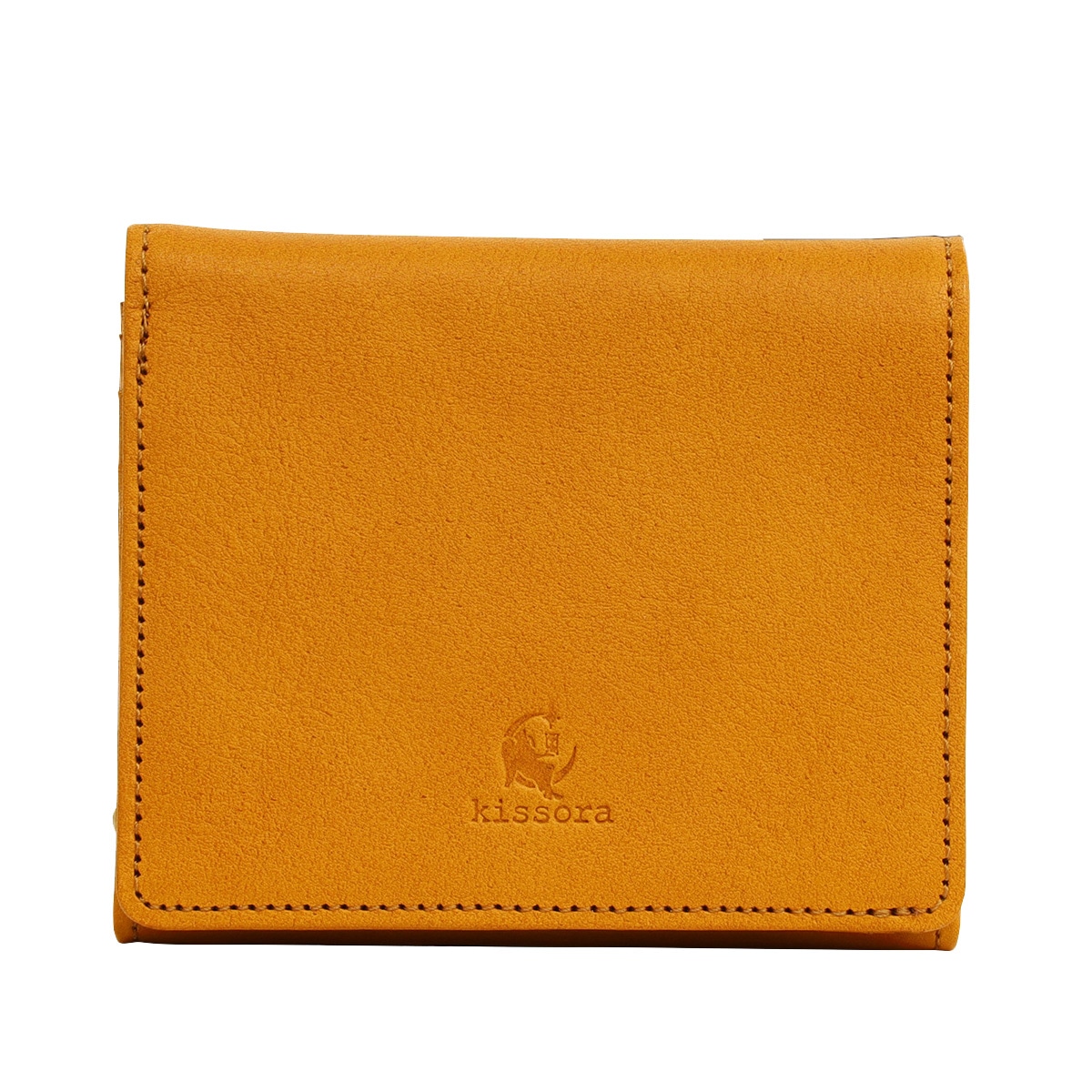 kissora キソラ 二つ折り財布 がま口 本革 ベリッシマ KISP-022 ガマ口 牛革 日本製 レザー 折りたたみ キャメル