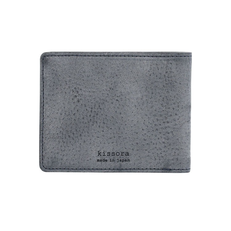 kissora キソラ 二つ折り財布 ロロマ シュリンク ユニセックス KITL-087 牛革 本革 レザー 日本製 ネイビー