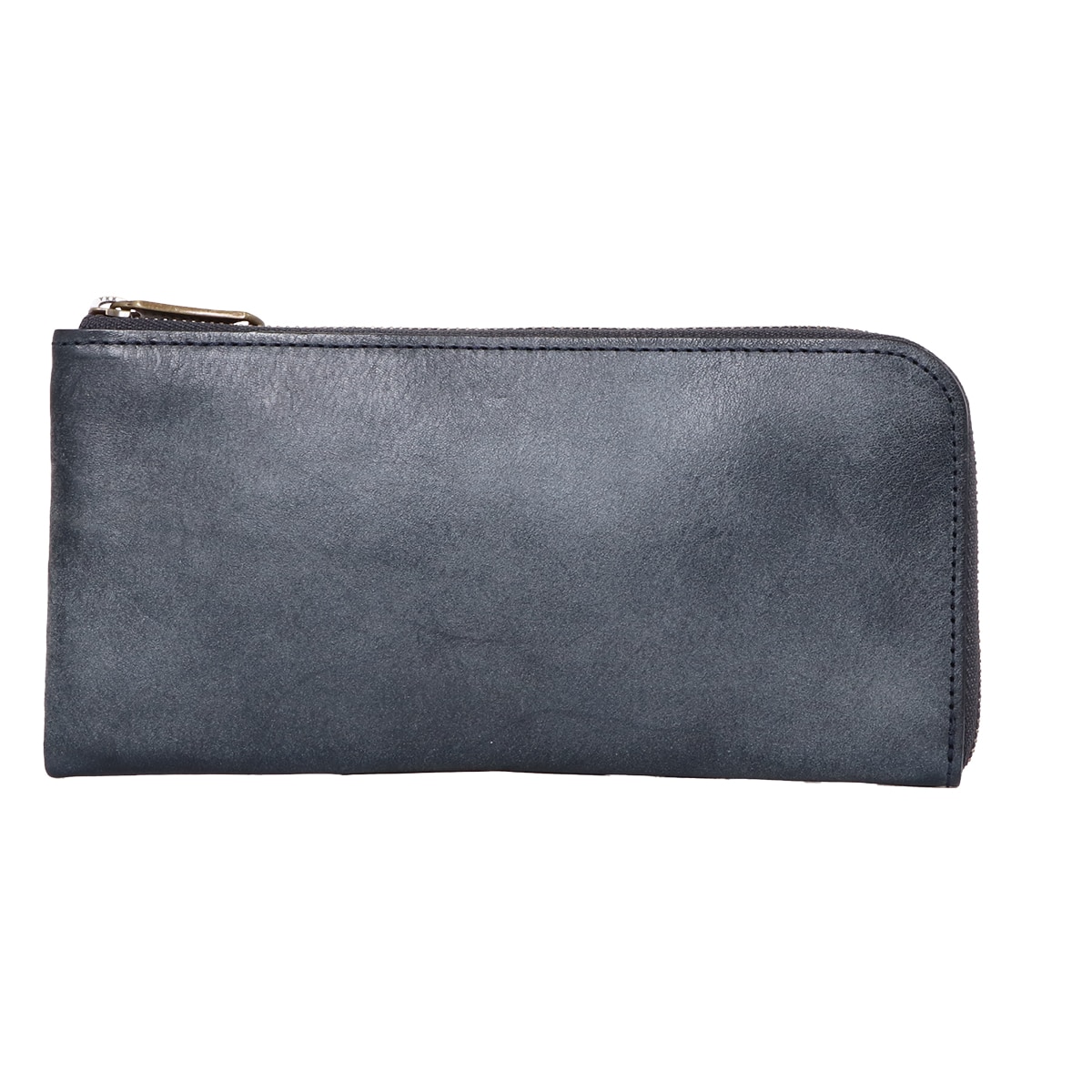 kissora キソラ 長財布 本革 KITL-089 ロロマ シュリンク L字ファスナー 財布 レザー 日本製 レディース ネイビー