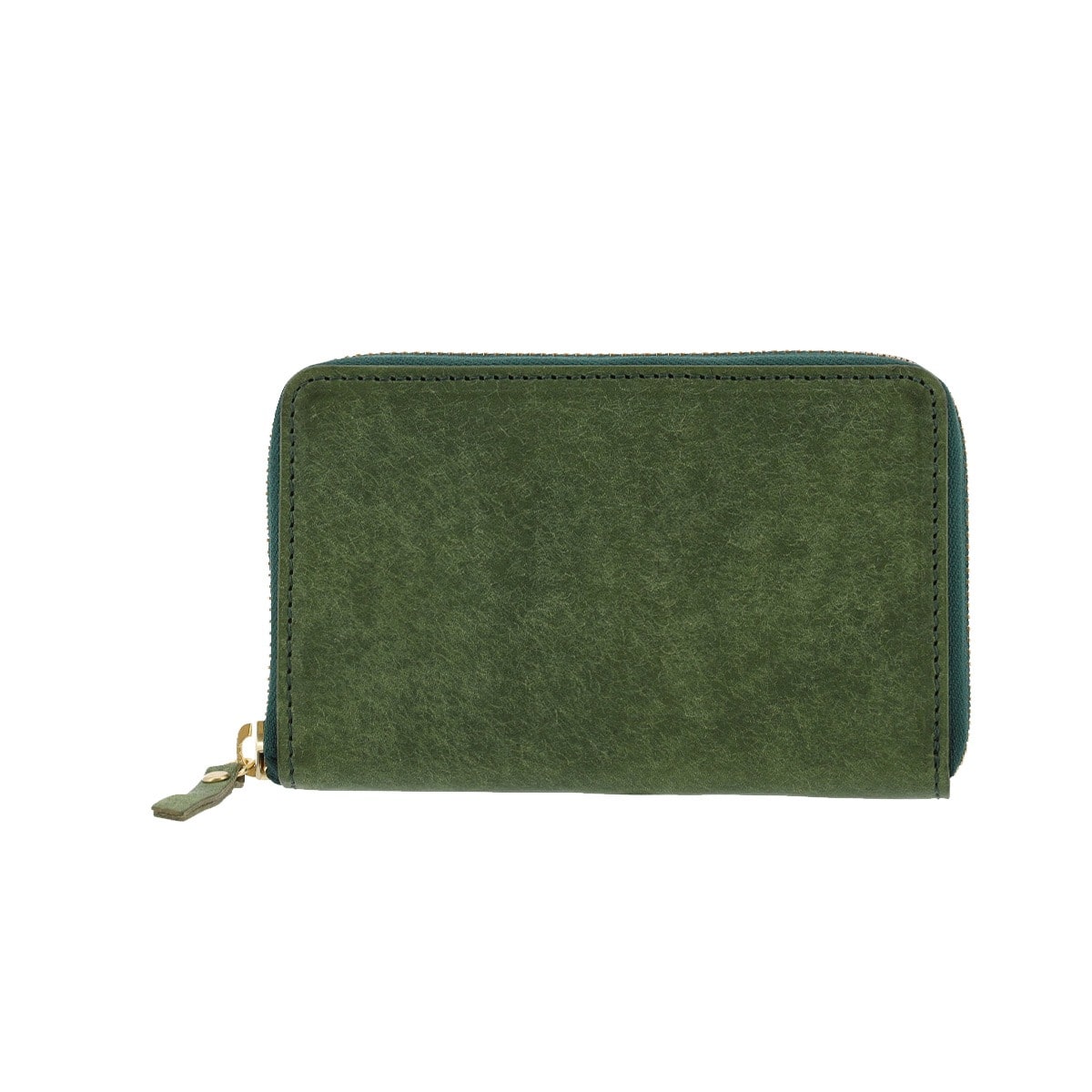 kissora キソラ 二つ折り財布 プエブロ ユニセックス KITM-021 日本製 ラウンドファスナー 牛革 グリーン