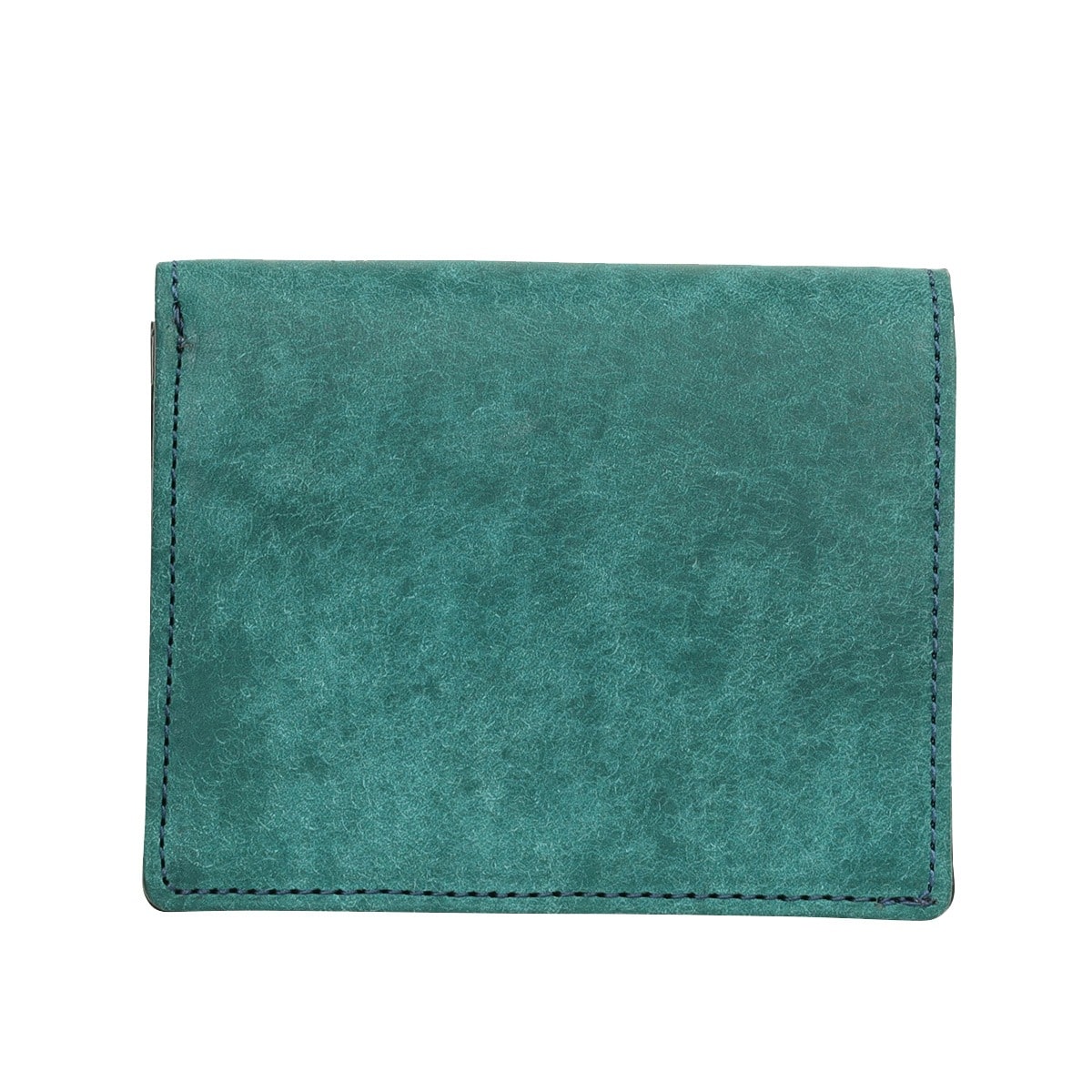 kissora キソラ 二つ折り財布 プエブロ ユニセックス KITM-027 札入れ BOX型小銭入れ ミニウォレット 牛革 日本製 ブルー