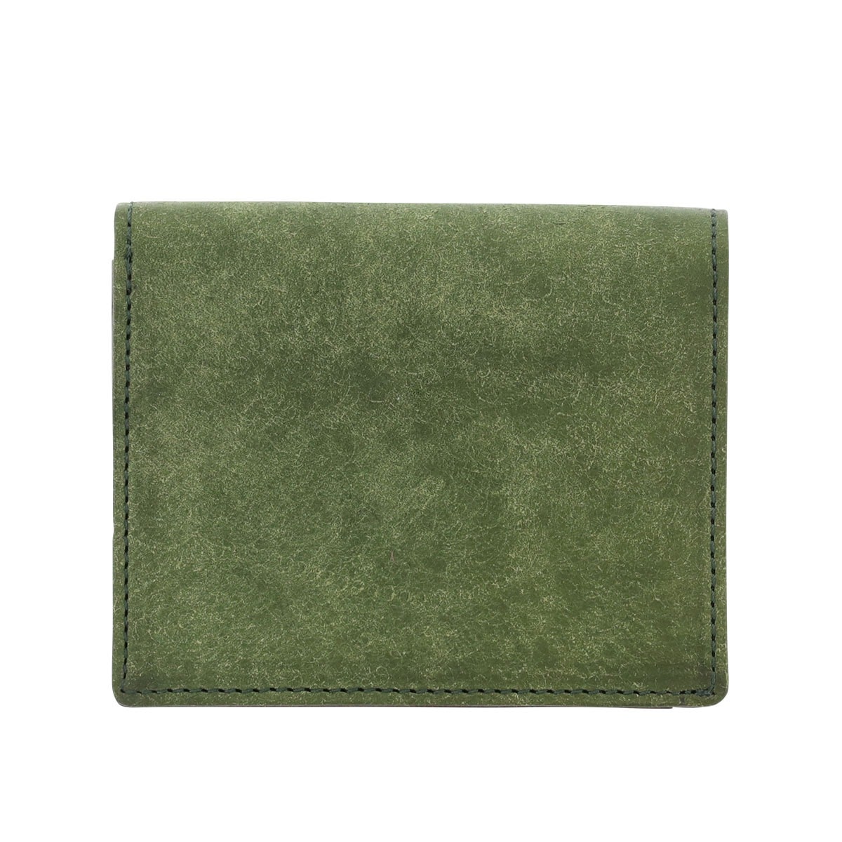 kissora キソラ 二つ折り財布 プエブロ ユニセックス KITM-027 札入れ BOX型小銭入れ ミニウォレット 牛革 日本製 グリーン