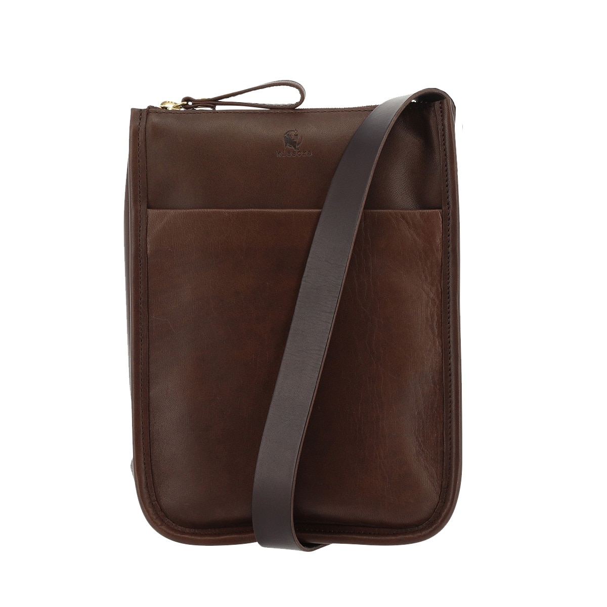 kissora キソラ ショルダーバッグ S 本革 ポメリ KITM-030 縦型 軽量 日本製 馬革 レザー チョコ