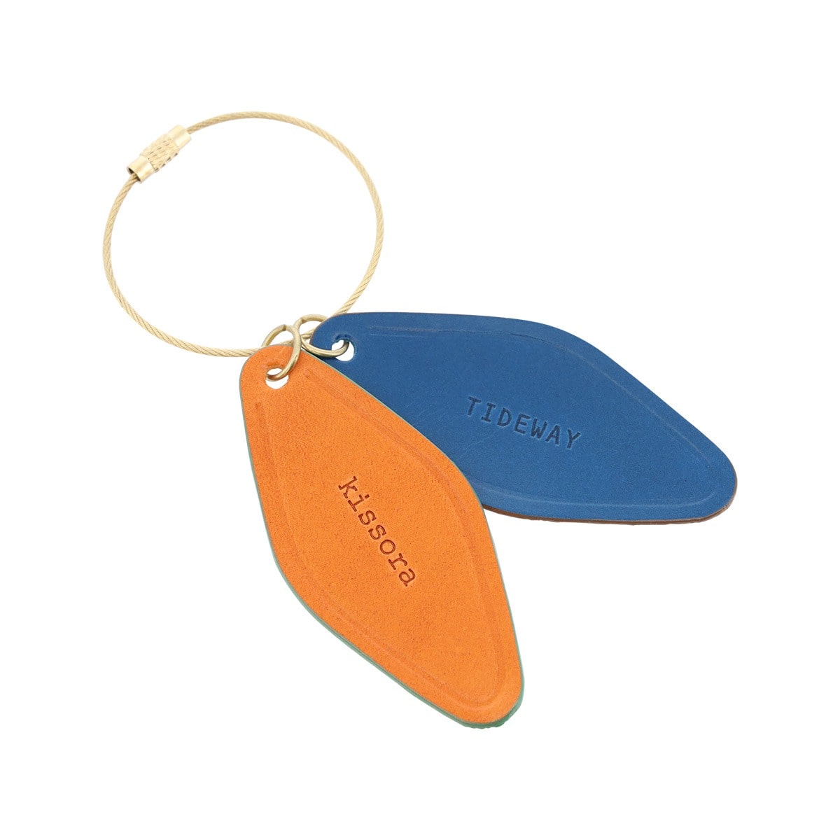 kissora キソラ Wネームワイヤーキーホルダー KITW-004 タイドウェイ オレンジ