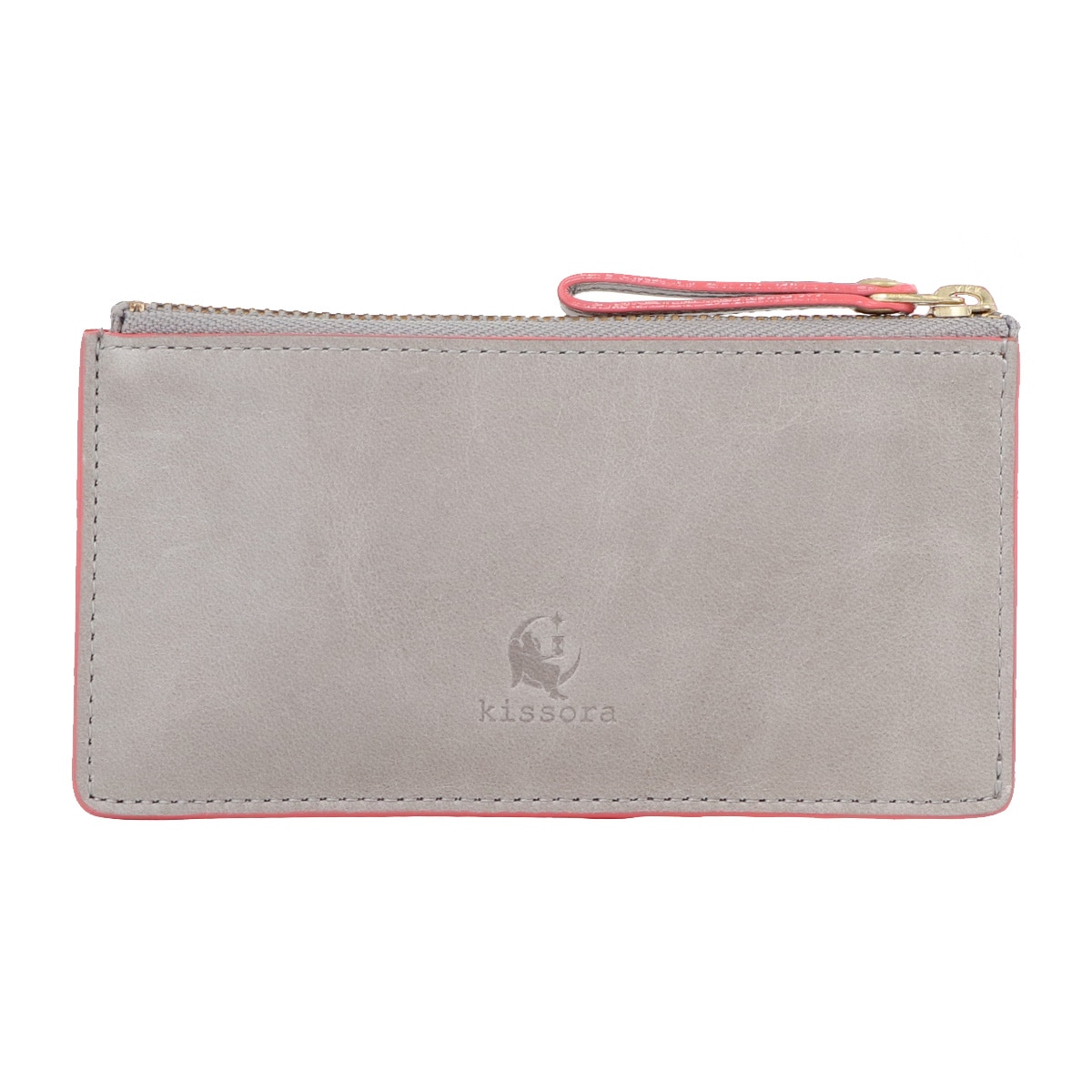 kissora キソラ カードケース レディース KIVP-060 ATHENS フラグメントケース コインケース 小銭入れ 日本製 ライトグレー