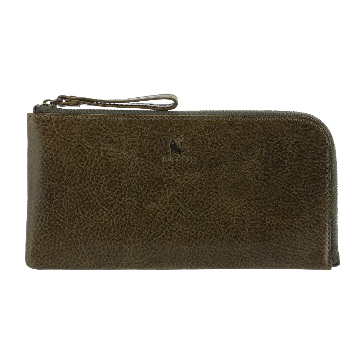 kissora キソラ 長財布 L字ファスナー 本革 HGナッパ KIVP-185 牛革 日本製 レザー オリーブ