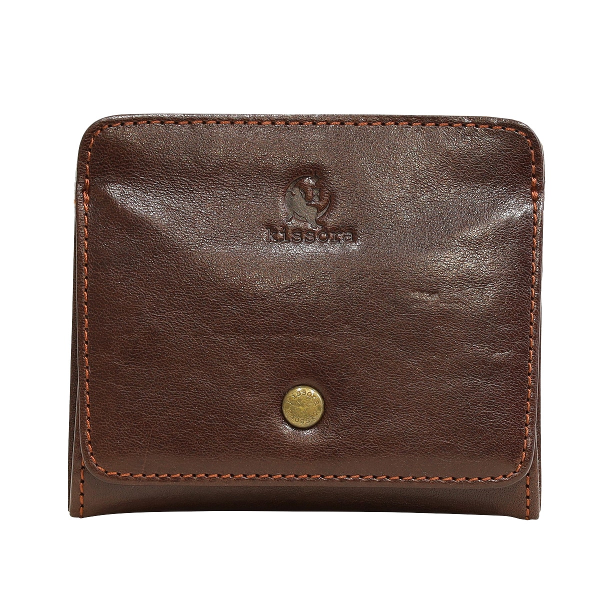 kissora キソラ ミニ財布 本革 HGナッパ KIVP-188 ミニウォレット BOX型コインケース 小銭入れ カードケース 牛革 日本製 チョコ
