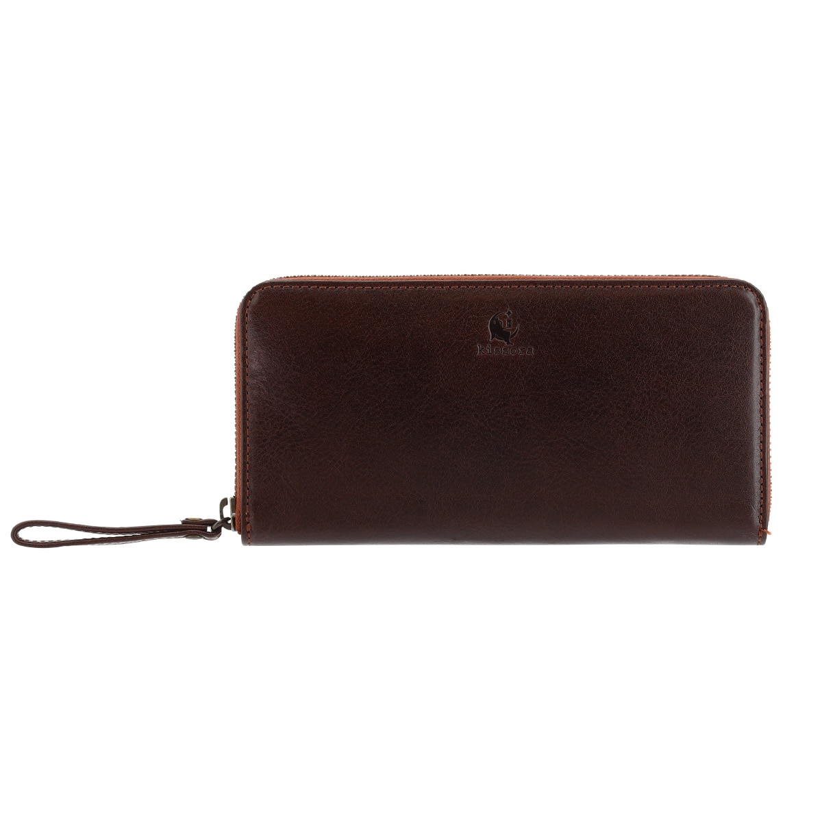 kissora キソラ 長財布 ラウンドファスナー 本革 HGナッパ KIVP-189 牛革 日本製 レザー チョコ