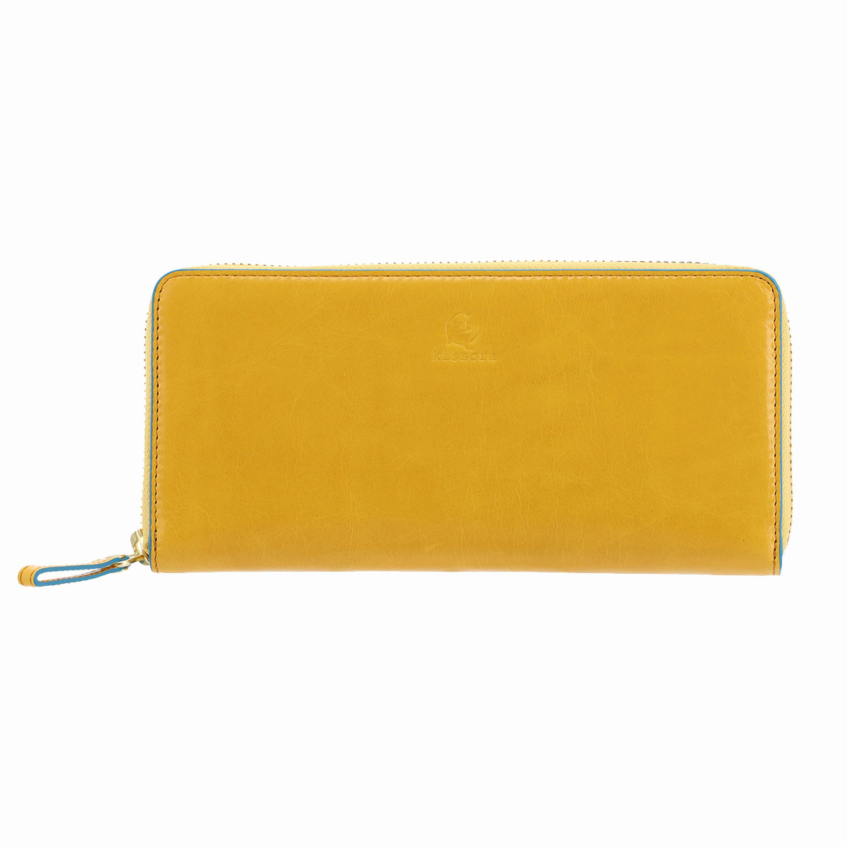 kissora キソラ 長財布 ラウンドファスナー アテネ レディース KIVP-199 ATHENS 牛革 日本製 イエロー