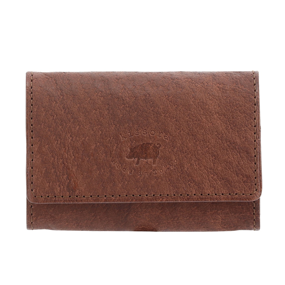 kissora キソラ コインケース BOX型 本革 マイアーレ KIWZ-070 小銭入れ 日本製 豚革 レザー チョコ