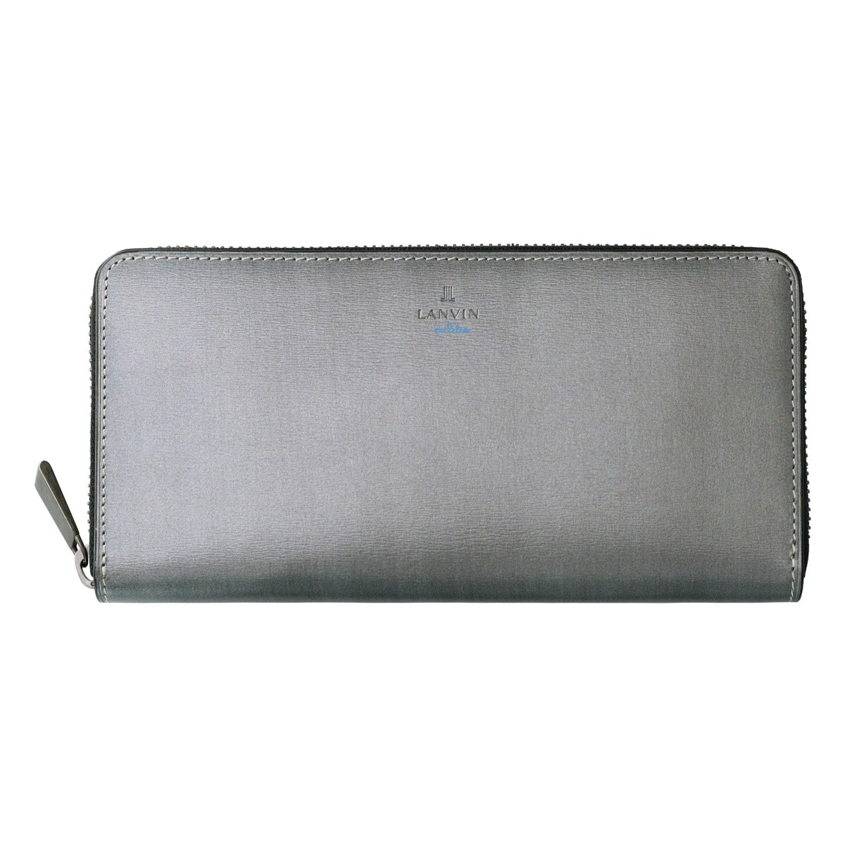LANVIN en Bleu ランバンオンブルー ラウンドファスナー長財布 財布 ラウンドファスナー カード収納 小銭入れ付き ビジネス カジュアル メンズ 345224 ボルダー 当社限定 別注モデル 大人 ブランド 牛革 本革 レザー グレー