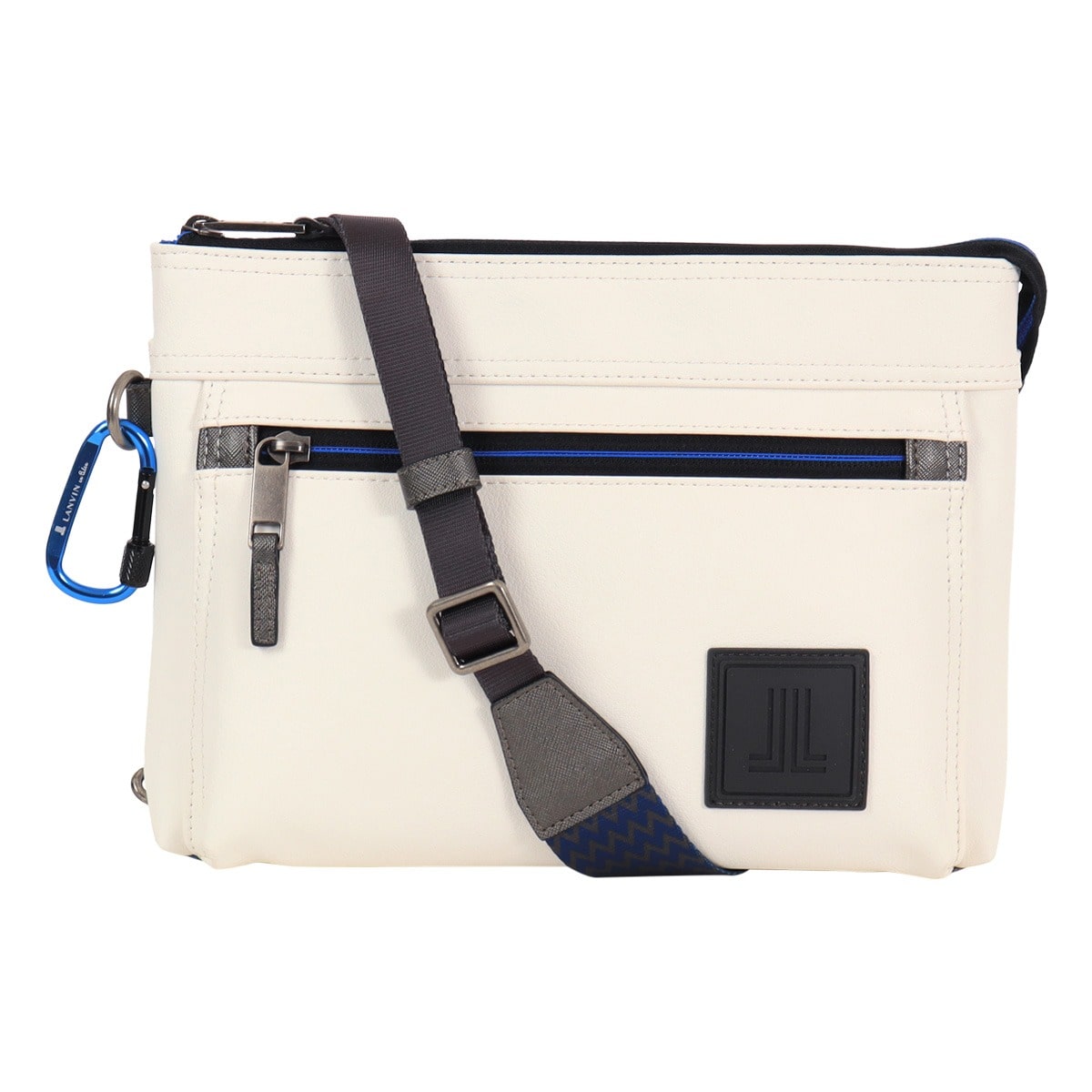 LANVIN en Bleu ランバンオンブルー ショルダーバッグ ミニショルダー サコッシュ ポーチ セカンドバッグ クラッチバッグ 横型 メンズ レディース 502111 クレンズ カジュアル お出掛け 旅行 防汚 ホワイト