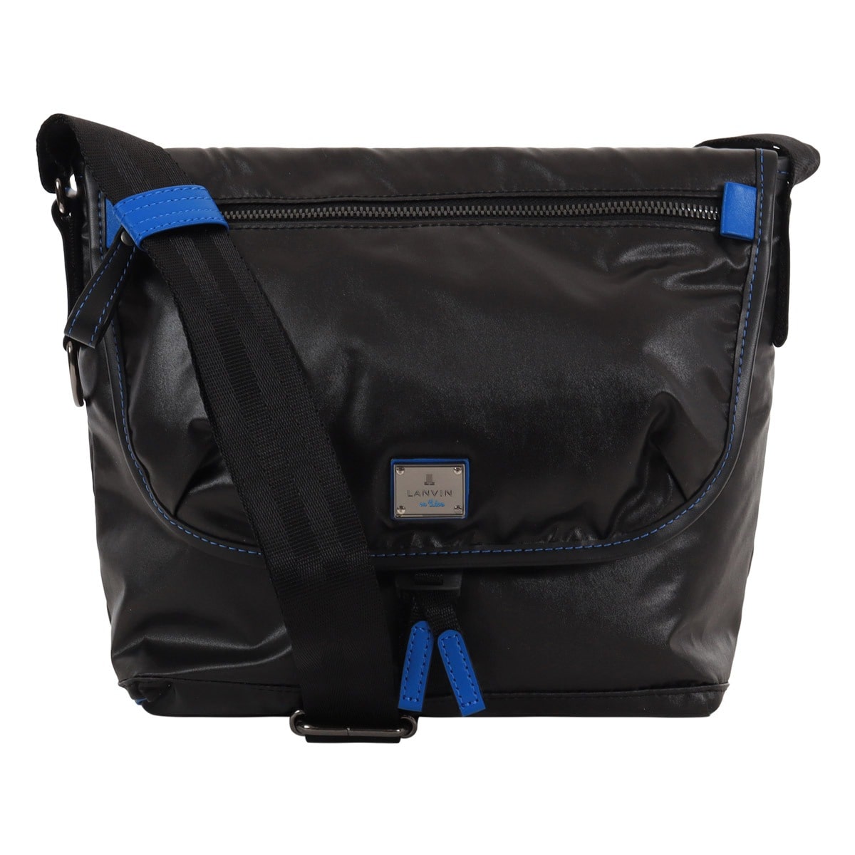 LANVIN en Bleu ランバンオンブルー ショルダーバッグ ミニショルダー メッセンジャーバッグ 肩掛け 撥水 カジュアル 小さめ コンパクト 軽量 メンズ 503101 ヘザン お出掛け 旅行 ブラック