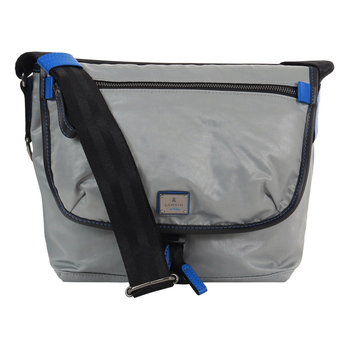 LANVIN en Bleu ランバンオンブルー ショルダーバッグ ミニショルダー メッセンジャーバッグ 肩掛け 撥水 カジュアル 小さめ コンパクト 軽量 メンズ 503101 ヘザン お出掛け 旅行 グレー