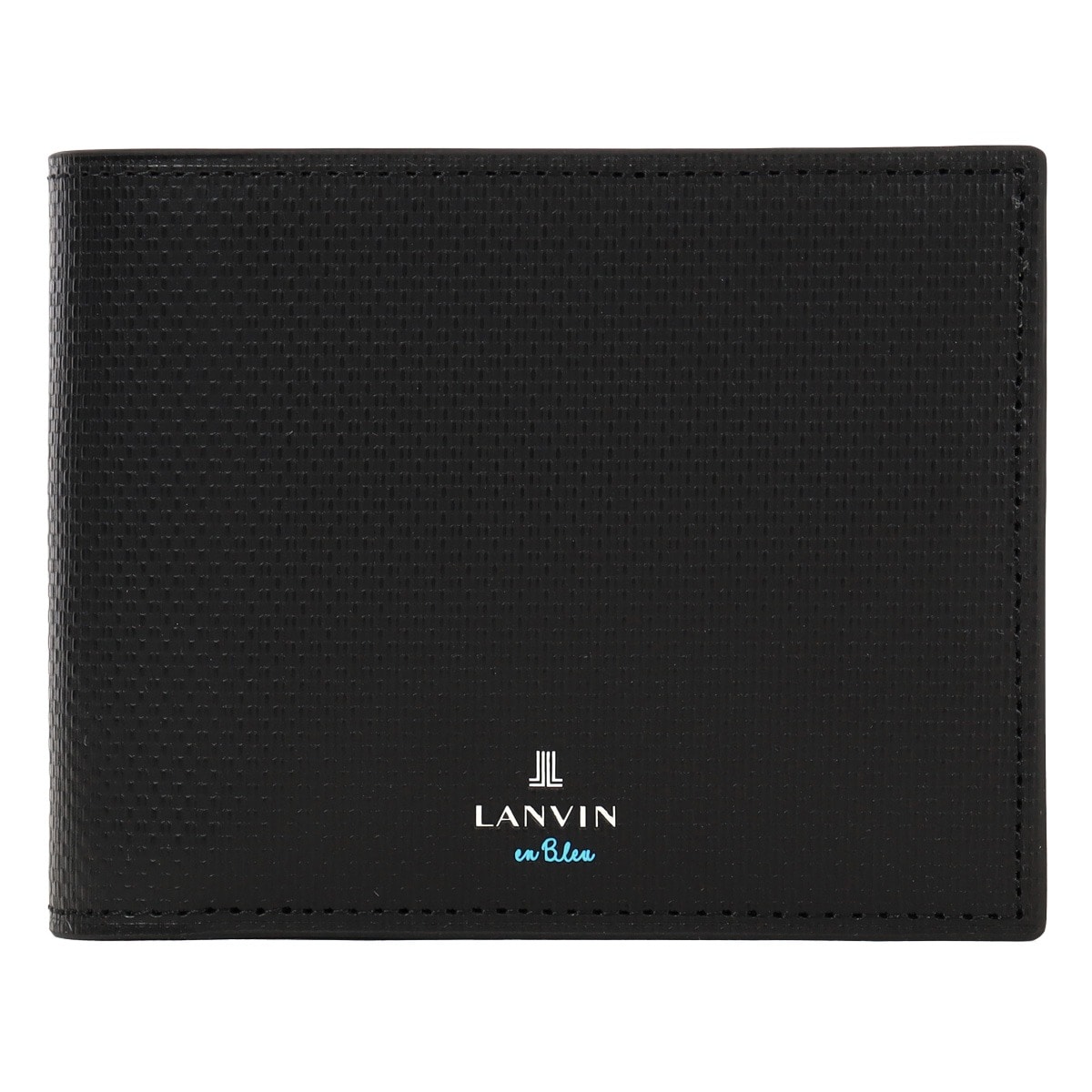 LANVIN en Bleu ランバンオンブルー 二つ折り財布 財布 二つ折り ベラ付き 小銭入れ付き 札入れ メンズ 504614 ワグラムII カジュアル オフィス ビジネス 牛革 レザー 本革 ブラック
