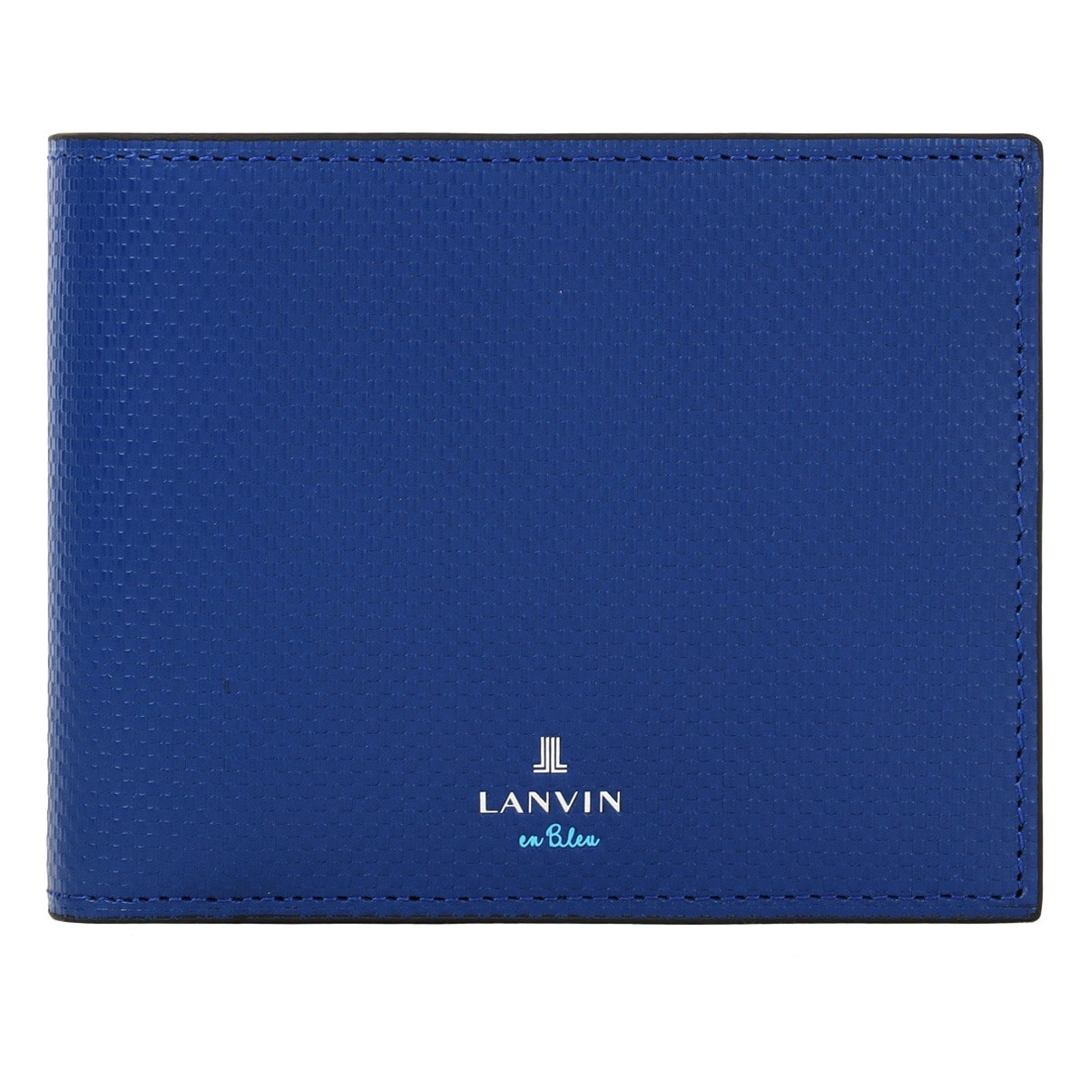 LANVIN en Bleu ランバンオンブルー 二つ折り財布 財布 二つ折り ベラ付き 小銭入れ付き 札入れ メンズ 504614 ワグラムII カジュアル オフィス ビジネス 牛革 レザー 本革 ブルー