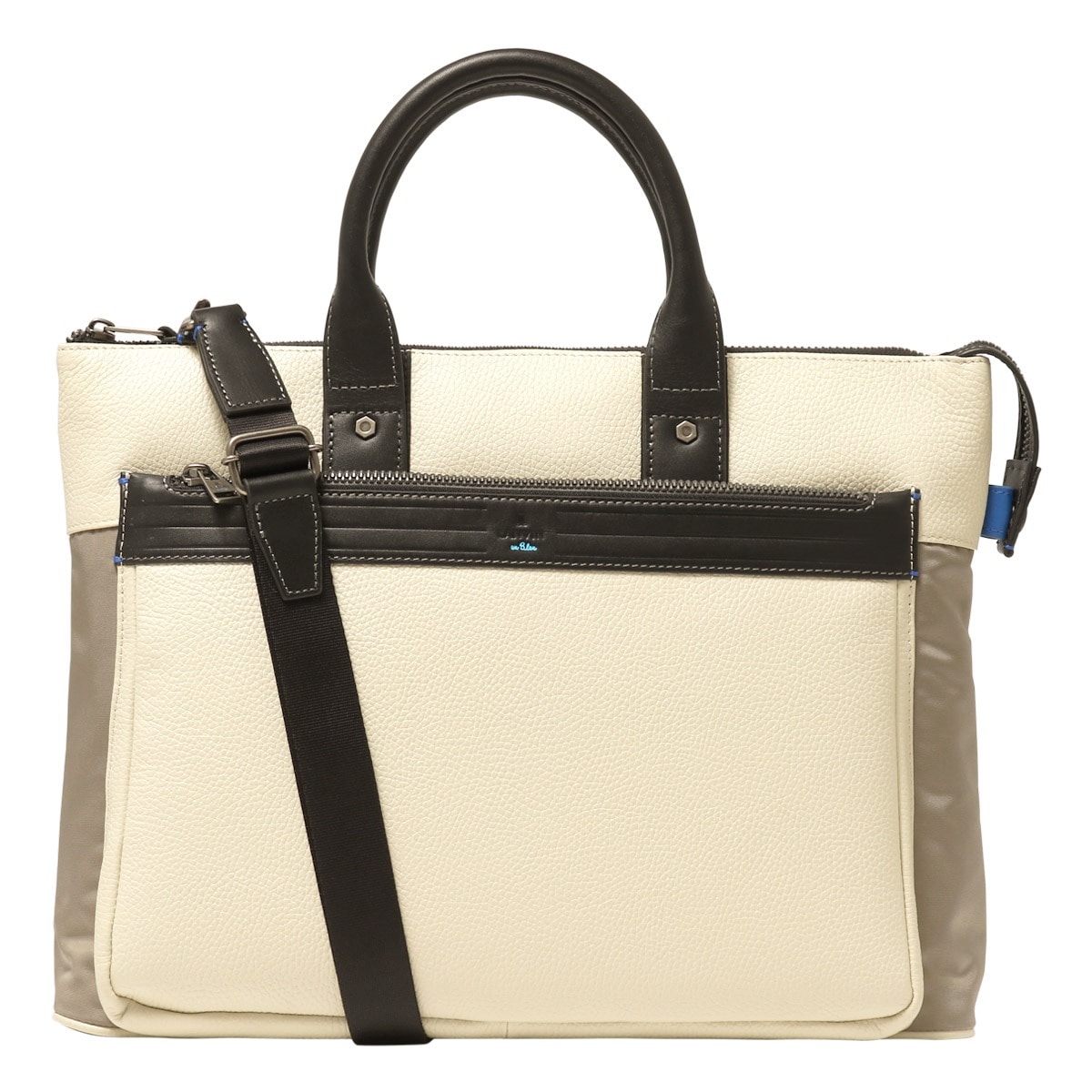 LANVIN en Bleu ランバンオンブルー ビジネスバッグ トートバッグ B4 メンズ レイト 511501 ショルダーバッグ 通勤 ホワイト