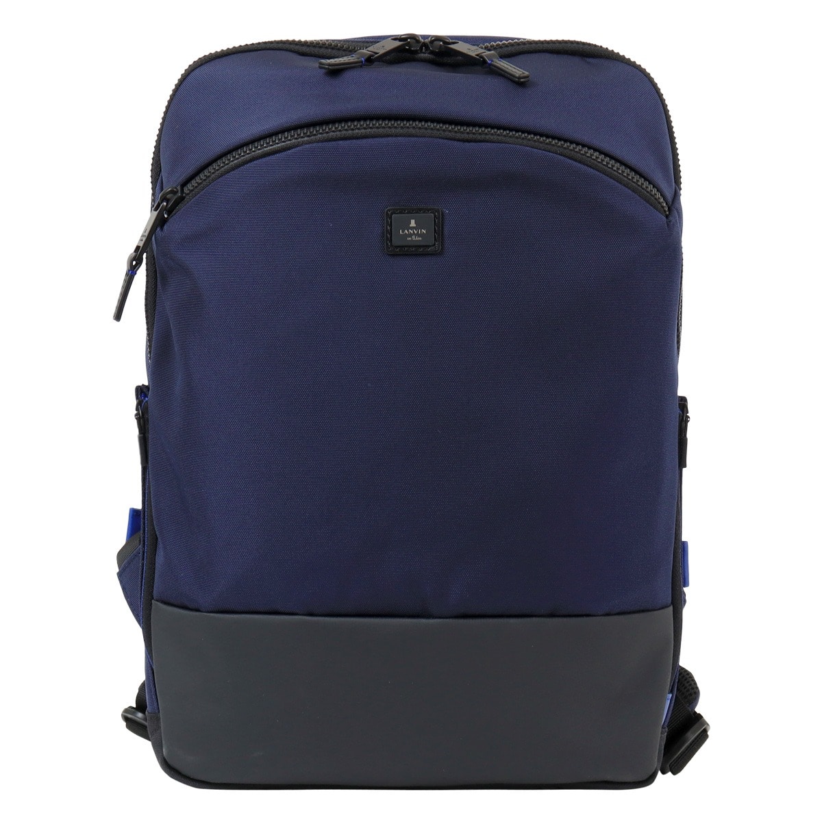 LANVIN en Bleu ランバンオンブルー リュック A4 13インチ PC収納 メンズ 514701 ステレオ ビジネスリュック キャリーセットアップ 通勤 出張 ネイビー 【07】ネイビー -