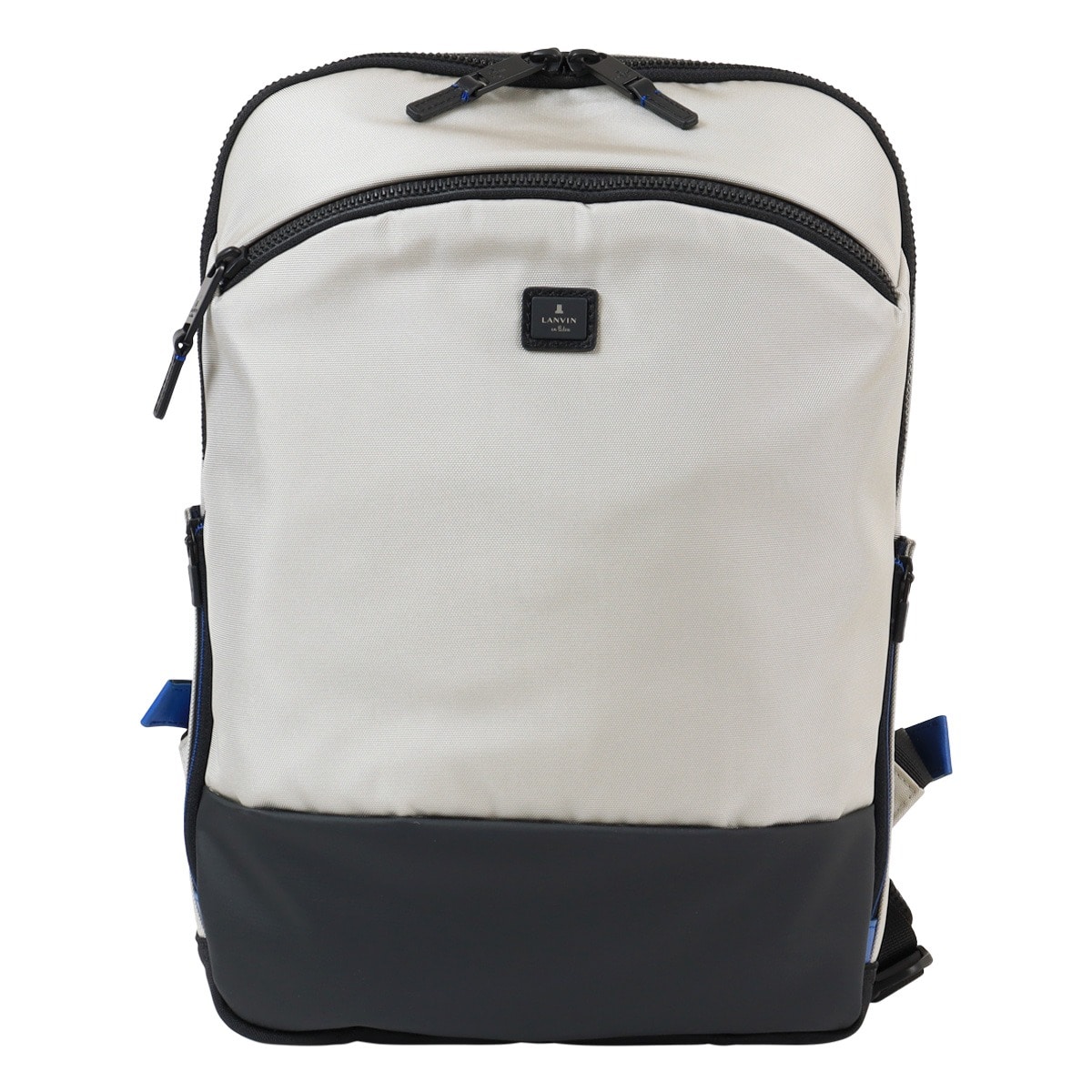 LANVIN en Bleu ランバンオンブルー リュック A4 13インチ PC収納 メンズ 514701 ステレオ ビジネスリュック キャリーセットアップ 通勤 出張 グレー 【10】グレー -