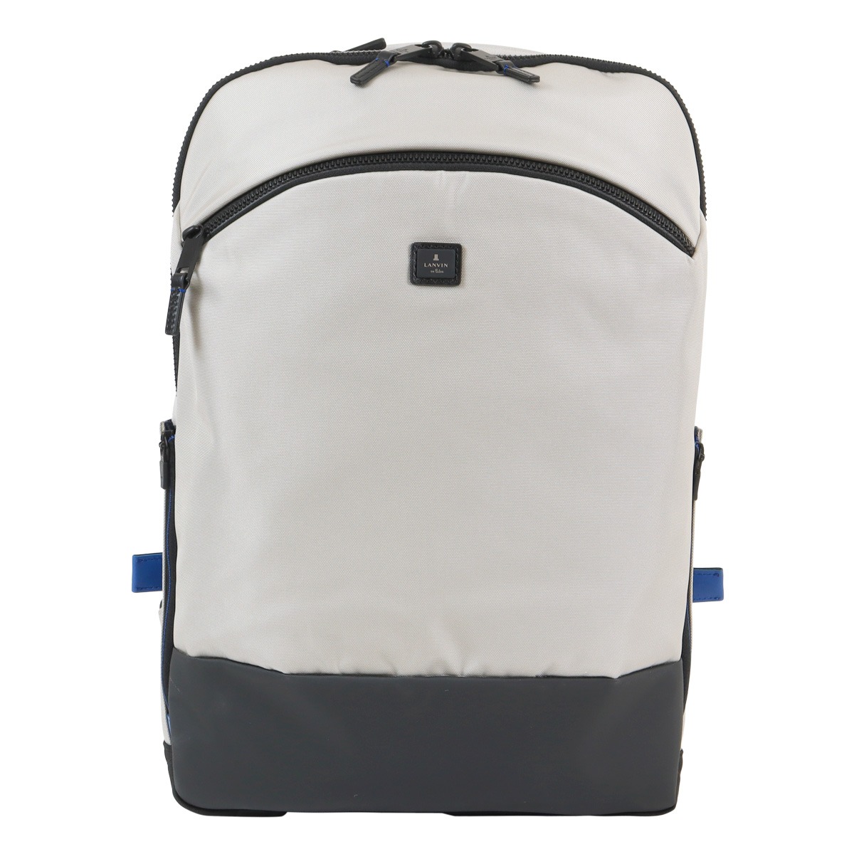 LANVIN en Bleu ランバンオンブルー リュック B4 15インチ PC収納 メンズ 514702 ステレオ ビジネスリュック 大きめ 大容量 キャリーセットアップ 出張 グレー