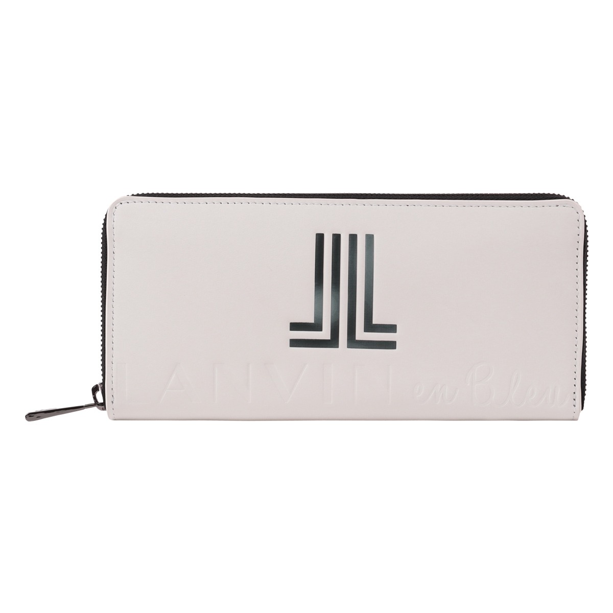 LANVIN en Bleu ランバンオンブルー 長財布 財布 ラウンドファスナー カード収納 セカンドウォレット メンズ 515604 スウィッシュ 牛革 本革 レザー ホワイト