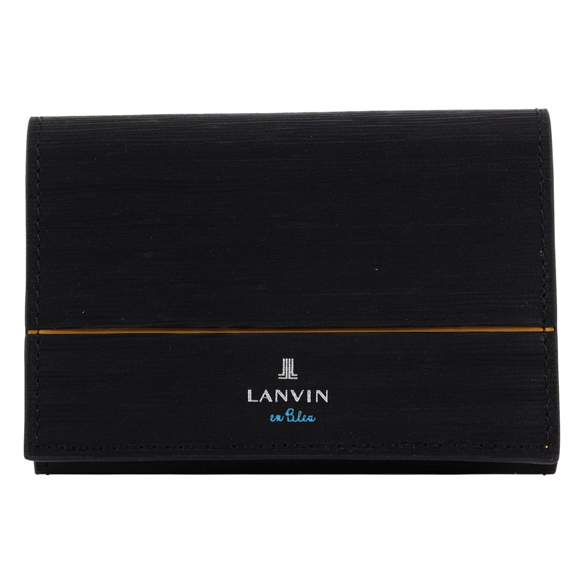 LANVIN en Bleu ランバンオンブルー 名刺入れ ロージュ 516603 カードケース マルチケース 型押し牛革 メンズ イエロー