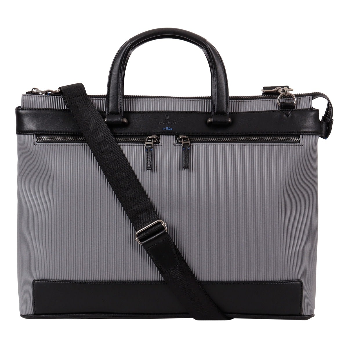 LANVIN en Bleu ランバンオンブルー トートバッグ B4 ショルダーバッグ ビジネスバッグ ビジネストート 2way メンズ 517522 バンプ ビジネス オフィス 出勤 会社 グレー