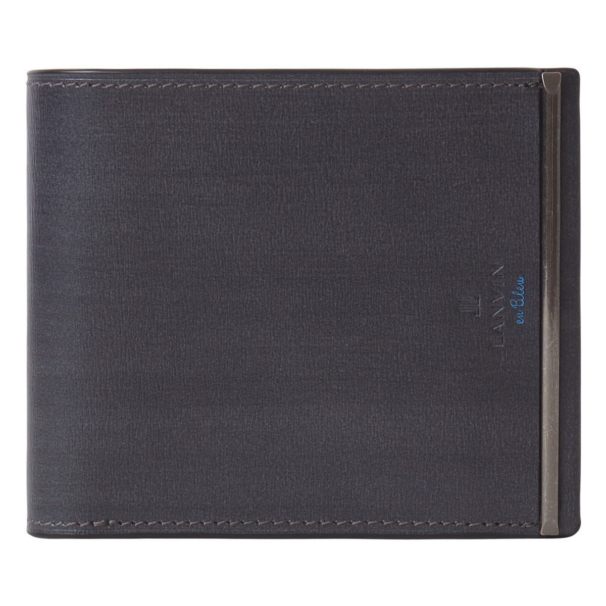 LANVIN en Bleu ランバンオンブルー 二つ折り財布 財布 二つ折り 折り財布 小銭入れ付き 札入れ メンズ 518612 レノア カジュアル 牛革 本革 レザー ブラック