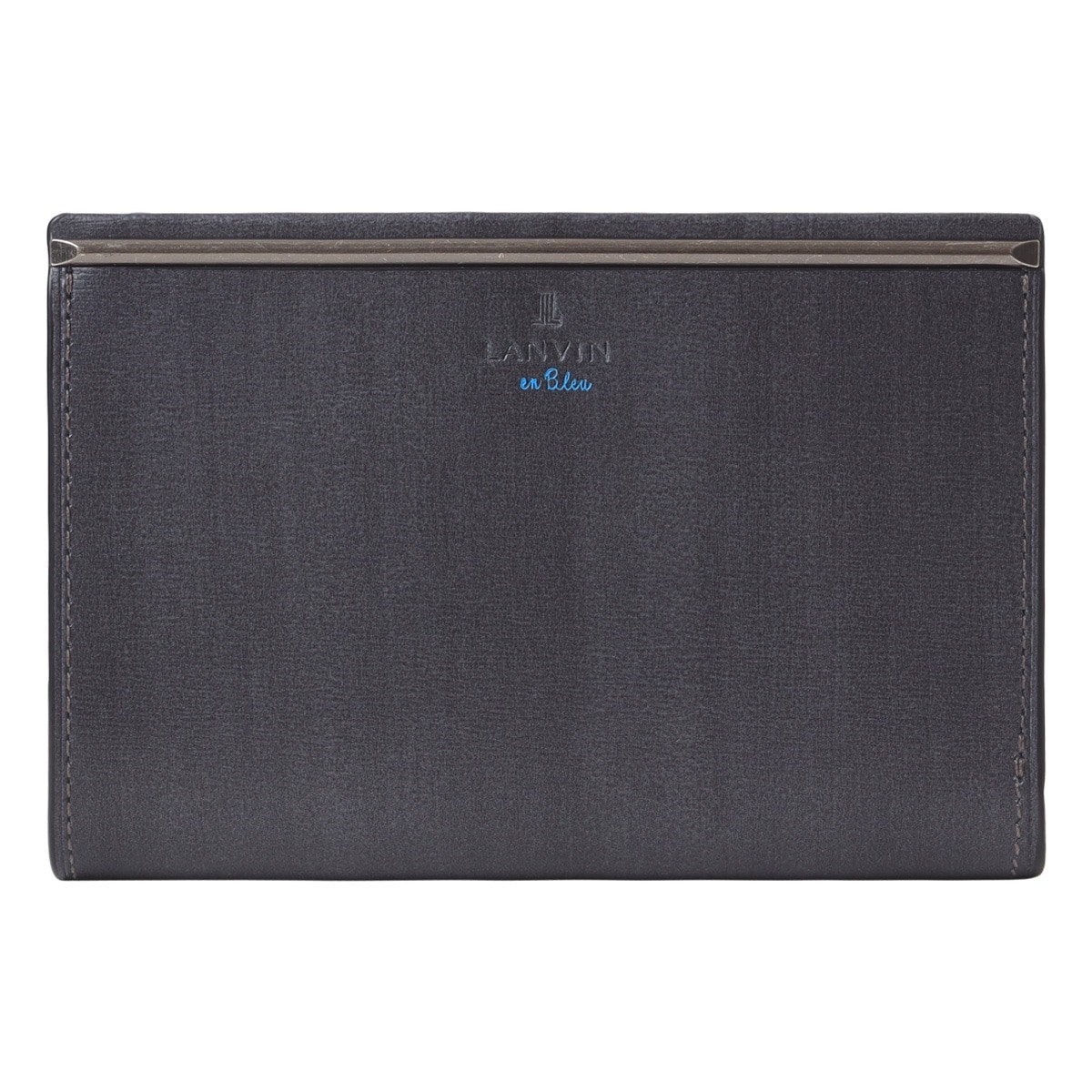 LANVIN en Bleu ランバンオンブルー 二つ折り財布 財布 二つ折り 折り財布 ミドルウォレット ミドル財布 セミ長財布 小銭入れ付き 札入れ メンズ 518613 レノア カジュアル 牛革 本革 レザー ブラック