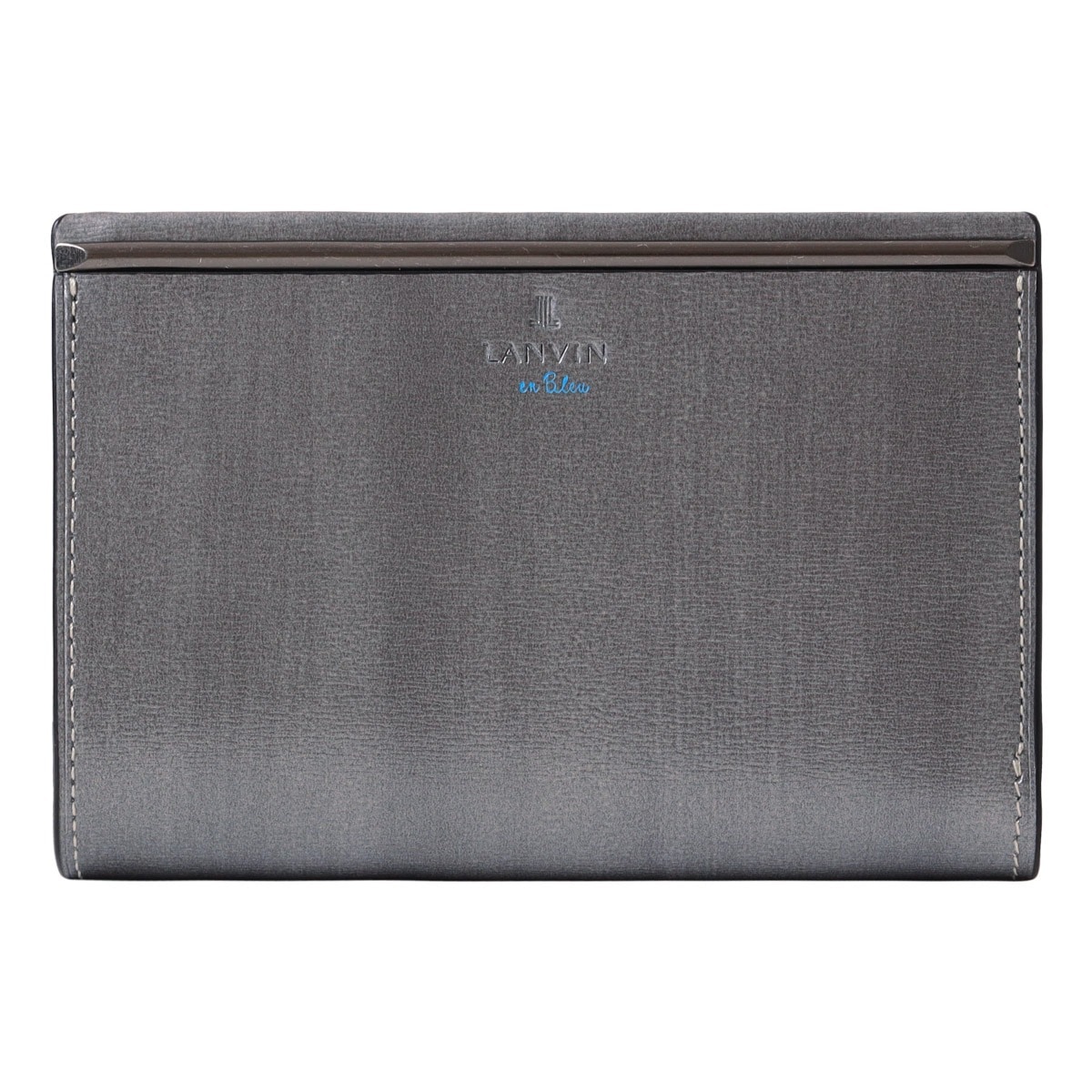 LANVIN en Bleu ランバンオンブルー 二つ折り財布 財布 二つ折り 折り財布 ミドルウォレット ミドル財布 セミ長財布 小銭入れ付き 札入れ メンズ 518613 レノア カジュアル 牛革 本革 レザー グレー