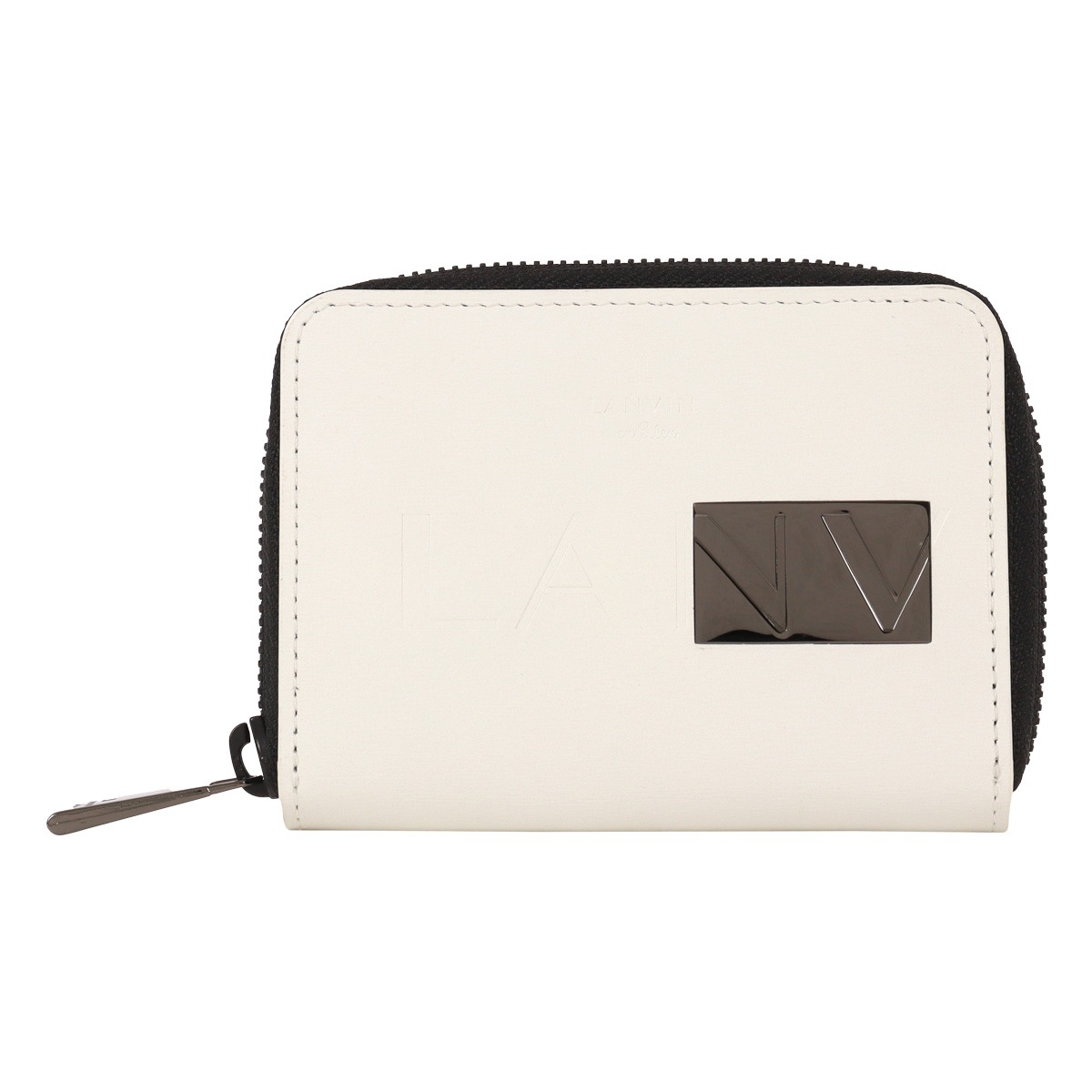 LANVIN en Bleu ランバンオンブルー キーケース ラウンドファスナー 4連 大きめ 鍵入れ メンズ 519602 ディアブロ 牛革 本革 レザー ホワイト