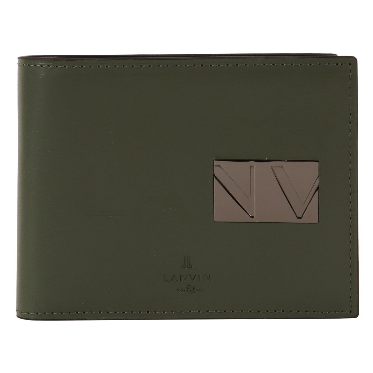 LANVIN en Bleu ランバンオンブルー 二つ折り財布 財布 二つ折り 小銭入れ付き メンズ 519603 ディアブロ 牛革 本革 レザー カーキ