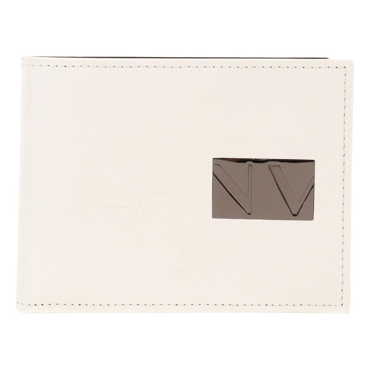 LANVIN en Bleu ランバンオンブルー 二つ折り財布 財布 二つ折り 小銭入れ付き メンズ 519603 ディアブロ 牛革 本革 レザー ホワイト